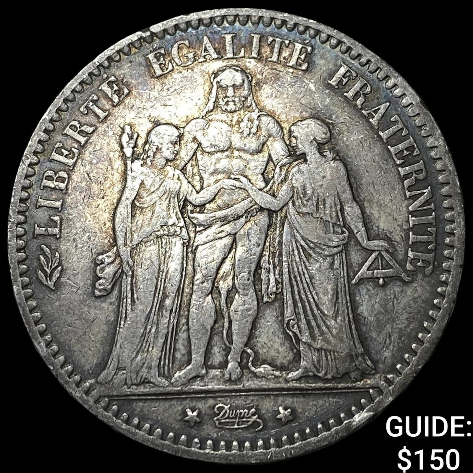 1877A France Silver 5 Francs: 1877A France Silver 5 Francs