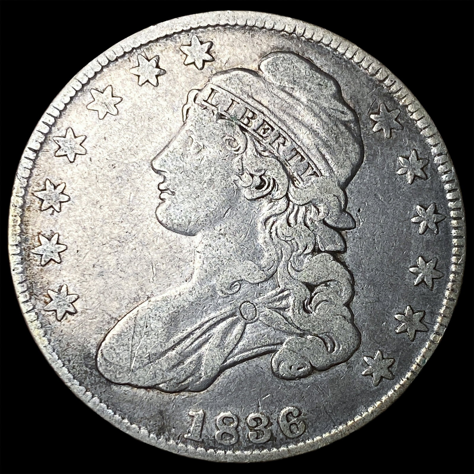 1836 Capped Bust Half Dollar LIGHTLY CIRCULATED: 1836 Capped Bust Half Dollar LIGHTLY CIRCULATED