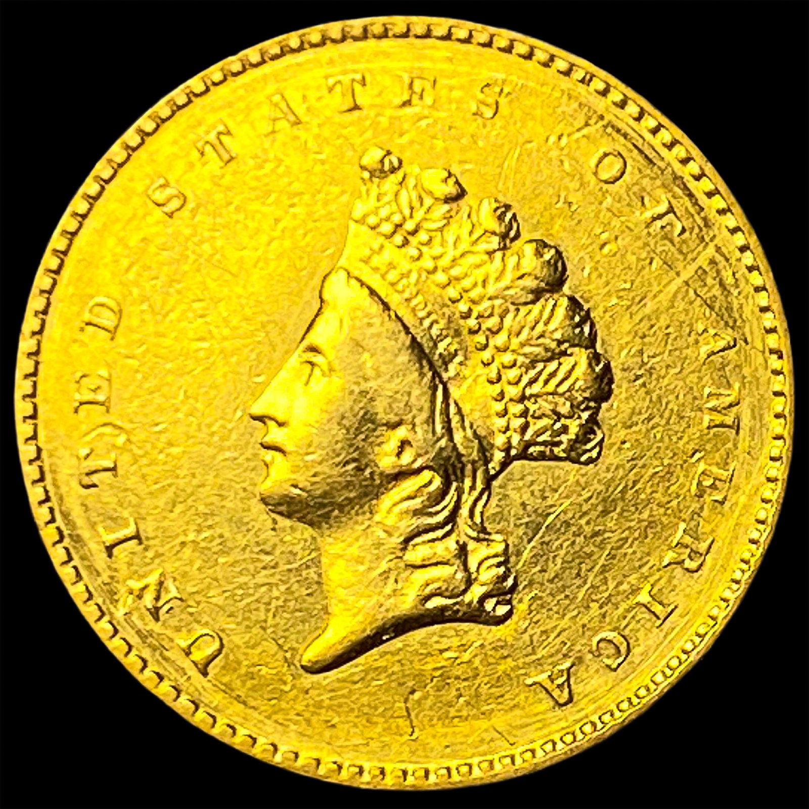 1855 Gold $1 Indian Princess Head Type 2 NEARLY UNCIRCULATED: 1855 Gold $1 Indian Princess Head Type 2 NEARLY UNCIRCULATED