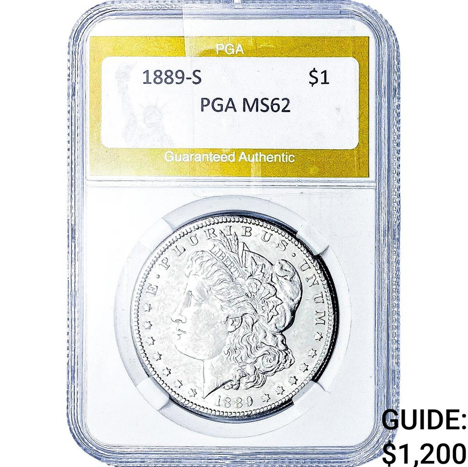 1889-S Morgan Silver Dollar PGA MS62 (1 of 2)
