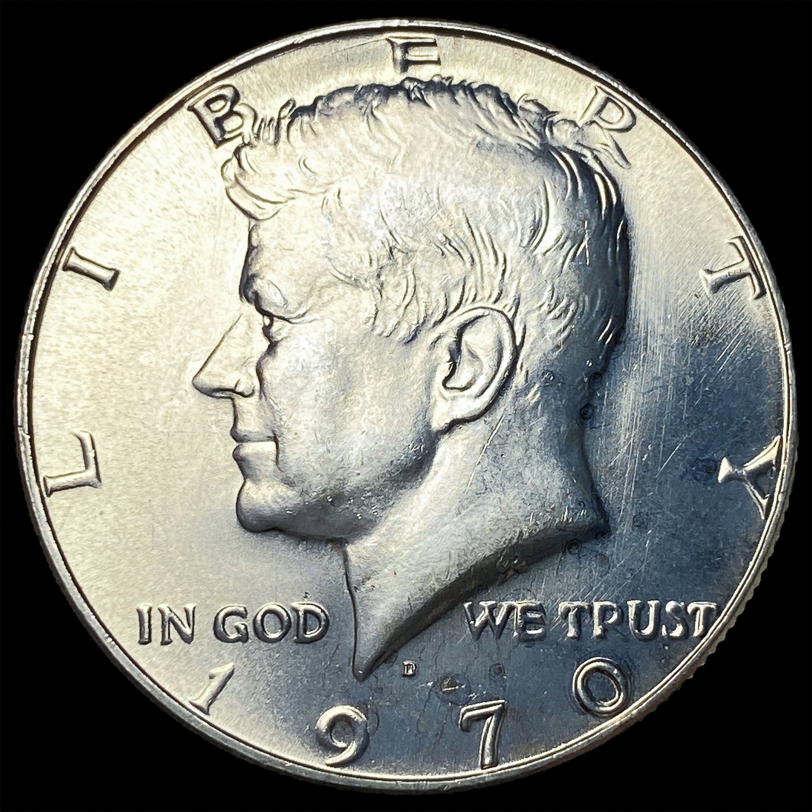 1970-D Silver Kennedy Half Dollar SUPERB GEM BU: 1970-D Silver Kennedy Half Dollar SUPERB GEM BU