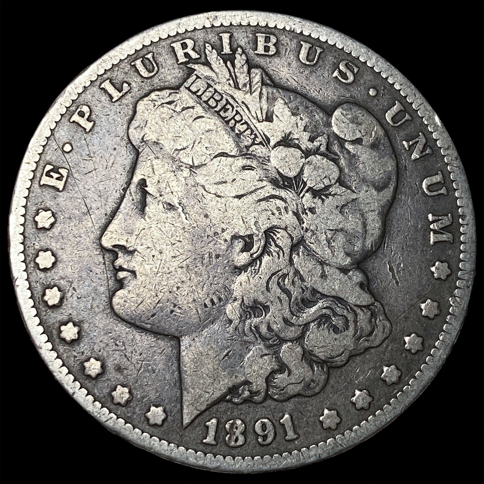 1891-CC Silver Morgan Dollar NICELY CIRCULATED: 1891-CC Silver Morgan Dollar NICELY CIRCULATED