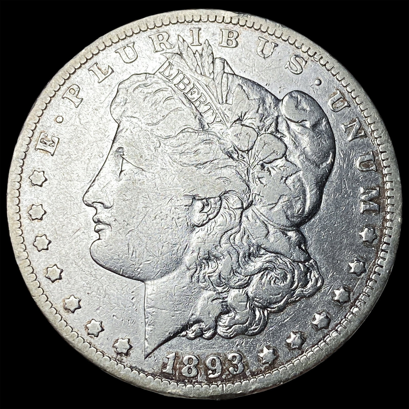 1893-CC Silver Morgan Dollar LIGHTLY CIRCULATED: 1893-CC Silver Morgan Dollar LIGHTLY CIRCULATED