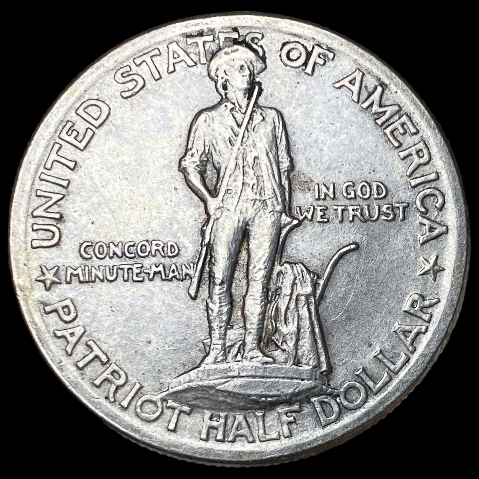 1925 Silver Lexington-Concord Half Dollar NEARLY UNCIRCULATED: 1925 Silver Lexington-Concord Half Dollar NEARLY UNCIRCULATED