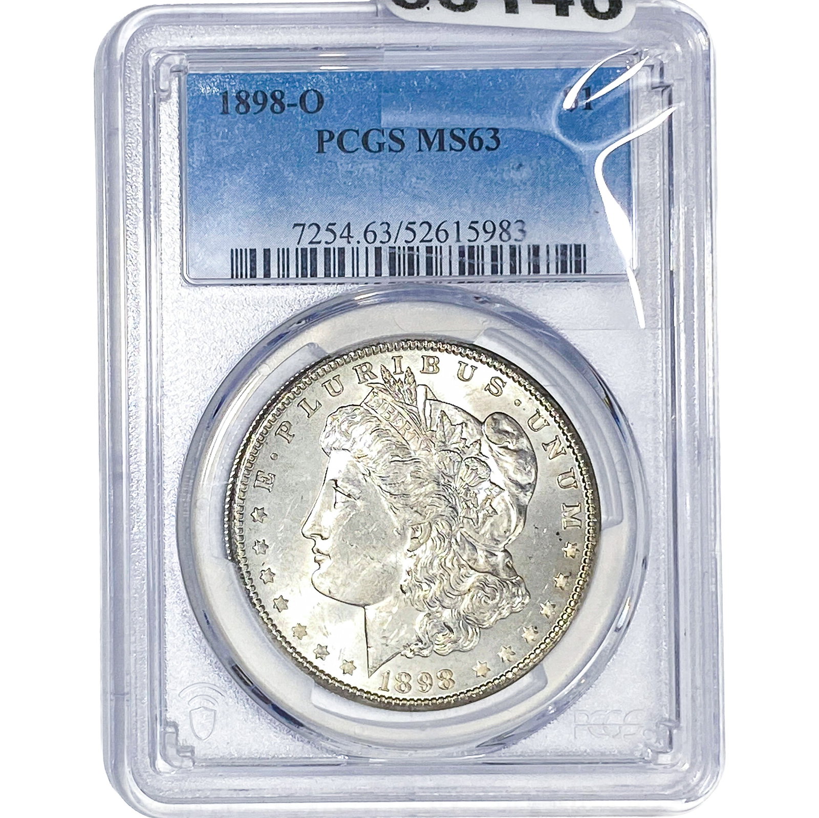 1898-O Morgan Silver Dollar PCGS MS63: 1898-O Morgan Silver Dollar PCGS MS63