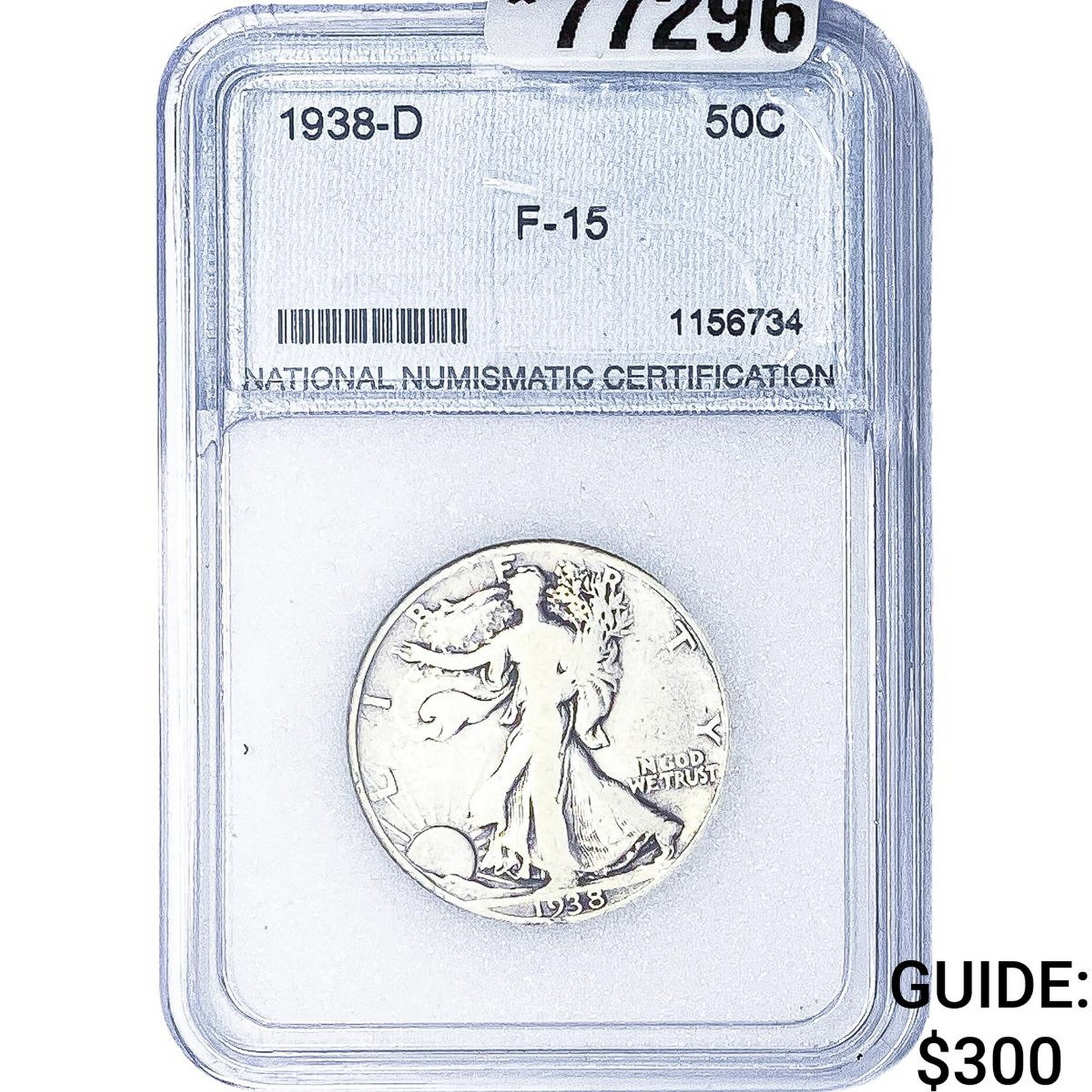1398-D Walking Liberty Half Dollar NNC F15: 1398-D Walking Liberty Half Dollar NNC F15