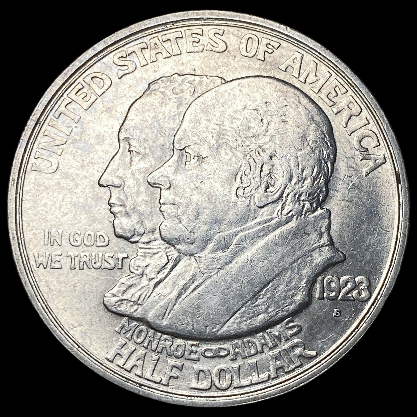 1923-S Silver Monroe Doctrine Half Dollar UNCIRCULATED: 1923-S Silver Monroe Doctrine Half Dollar UNCIRCULATED