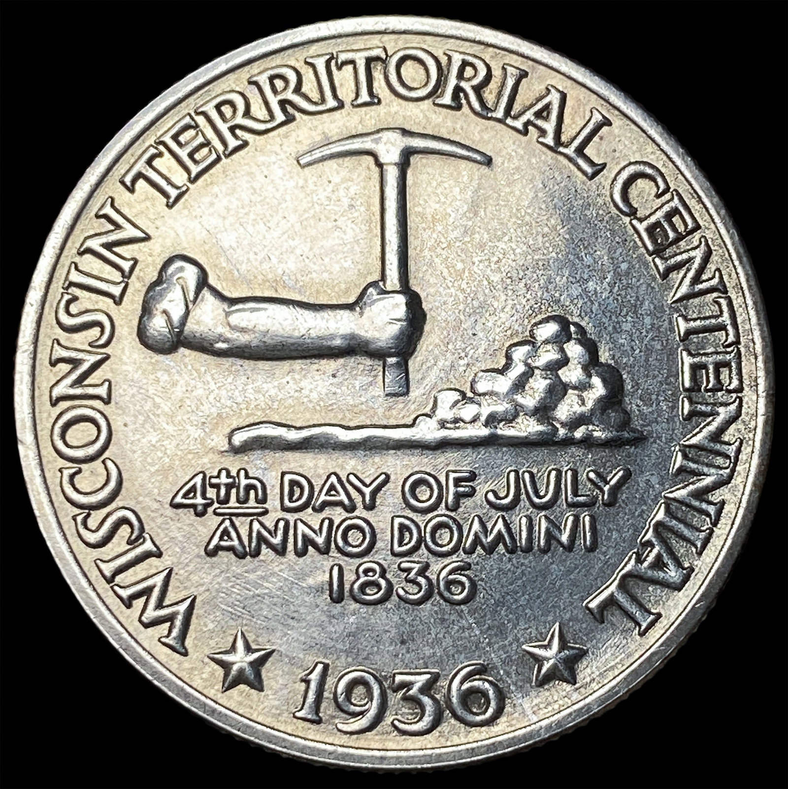 1936 Wisconsin Territorial Centennial Half Dollar HIGH GRADE (1 of 2)