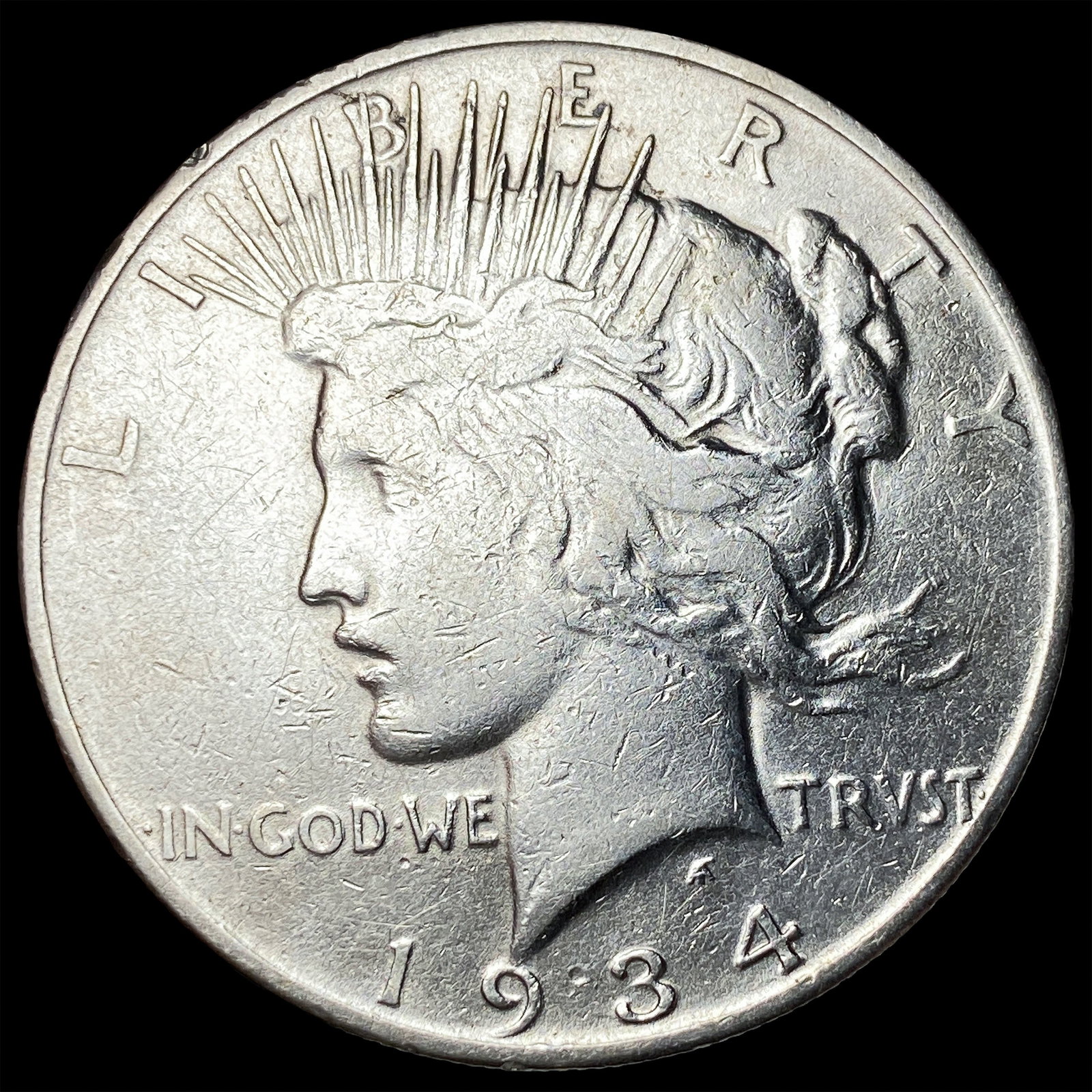 1934-S Silver Peace Dollar LIGHTLY CIRCULATED: 1934-S Silver Peace Dollar LIGHTLY CIRCULATED