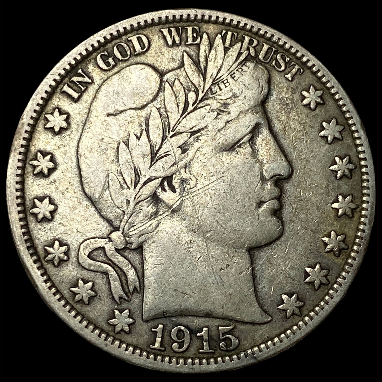 1915-S Silver Barber Half Dollar NEARLY UNCIRCULATED: 1915-S Silver Barber Half Dollar NEARLY UNCIRCULATED