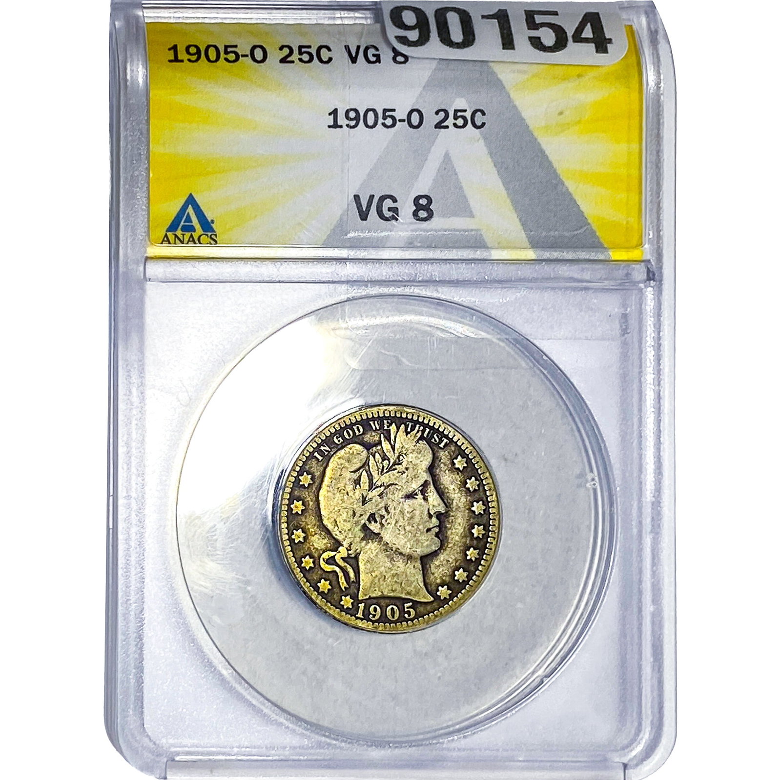 1905-O Barber Quarter ANACS VG8 (1 of 2)
