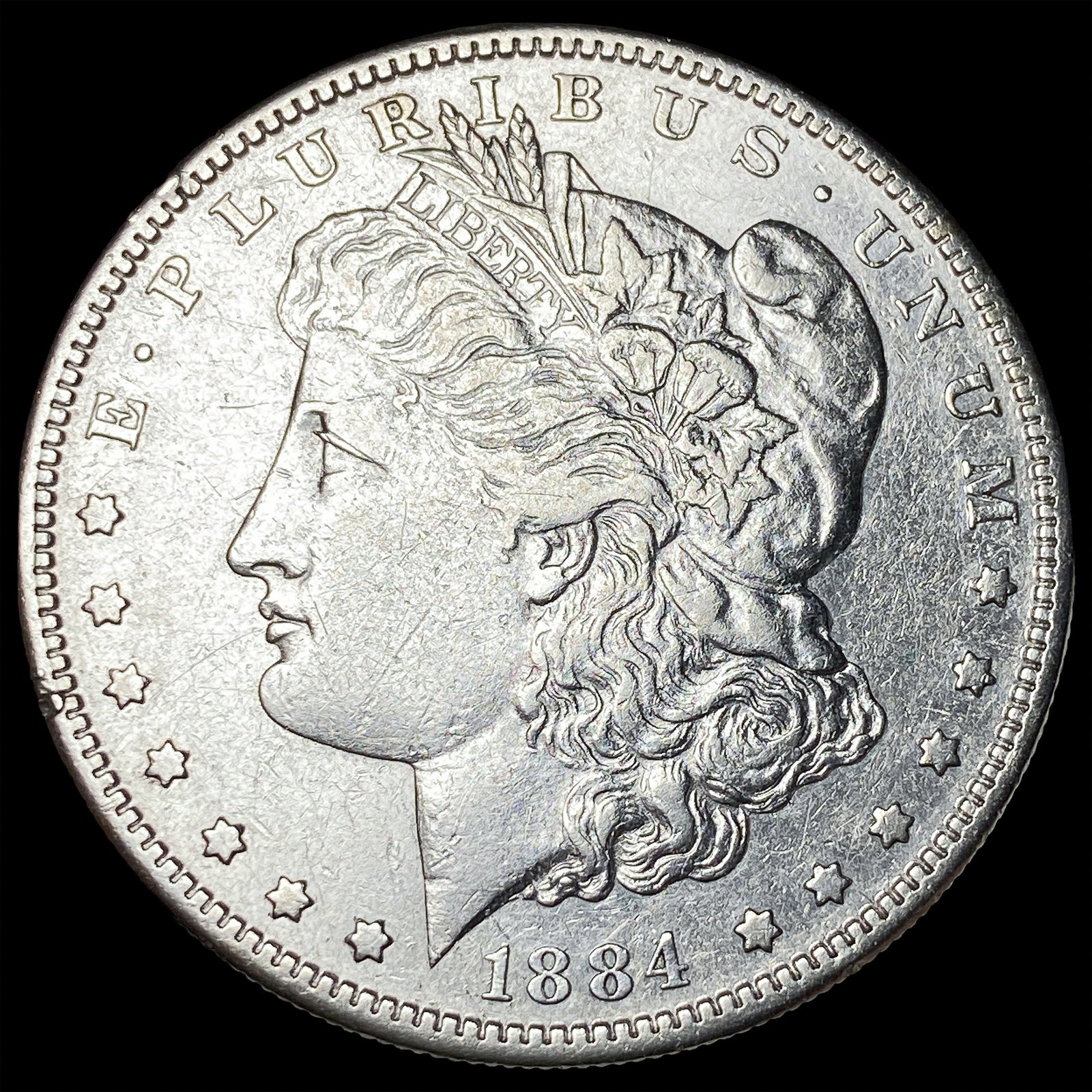 1884-S Morgan Silver Dollar NEARLY UNCIRCULATED: 1884-S Morgan Silver Dollar NEARLY UNCIRCULATED