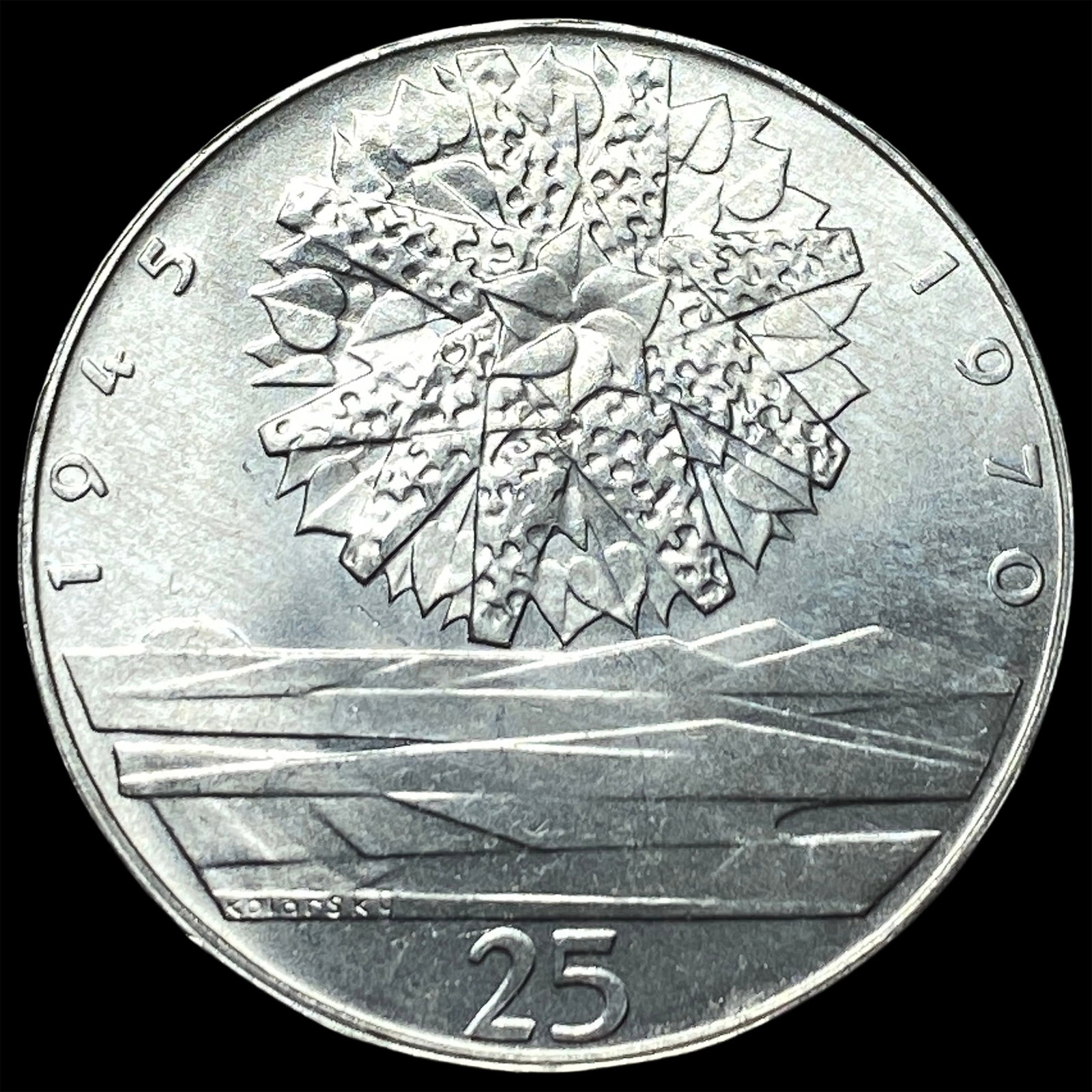 1970 Czech Silver 25 Korun (1 of 2)