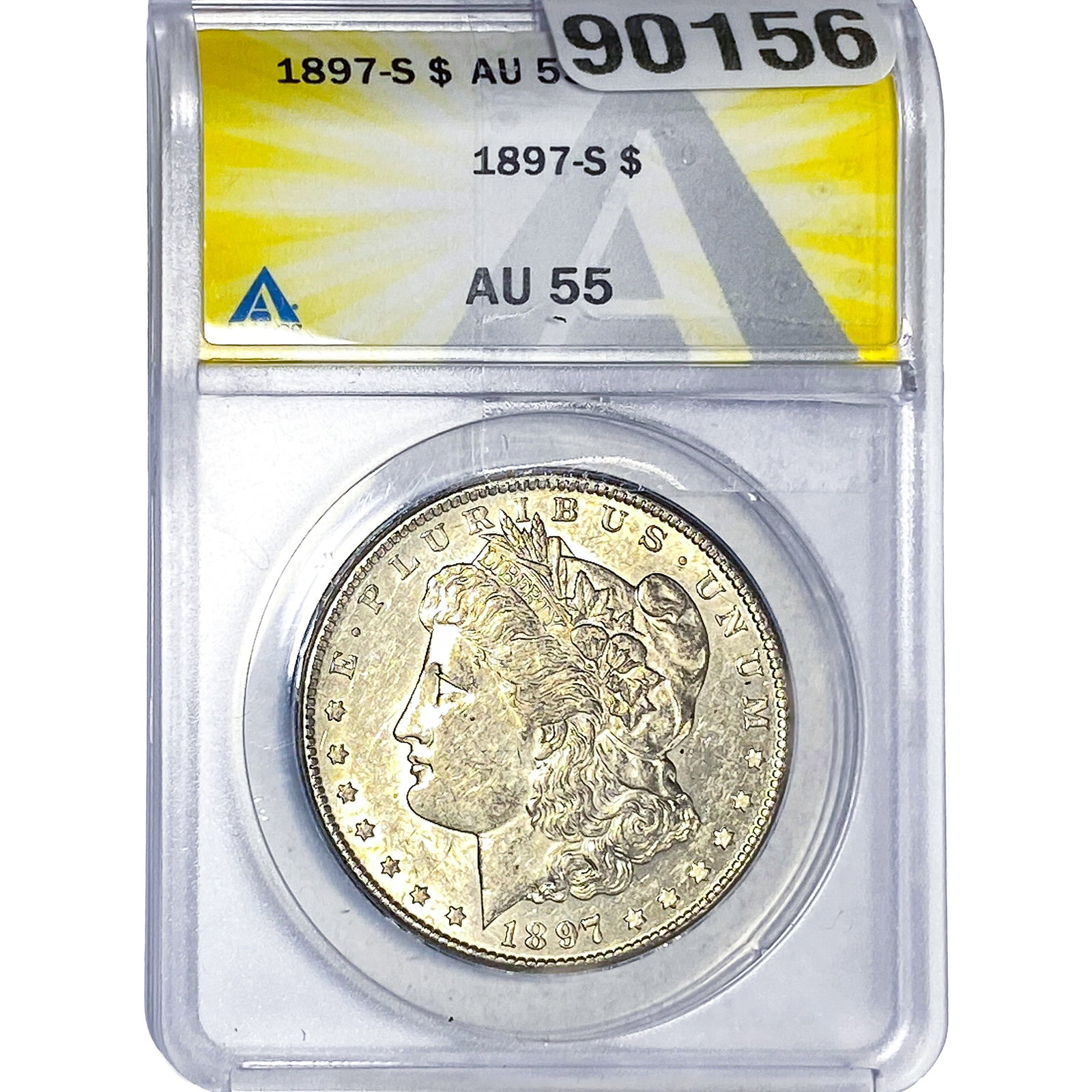 1897-S Morgan Silver Dollar ANACS AU55: 1897-S Morgan Silver Dollar ANACS AU55