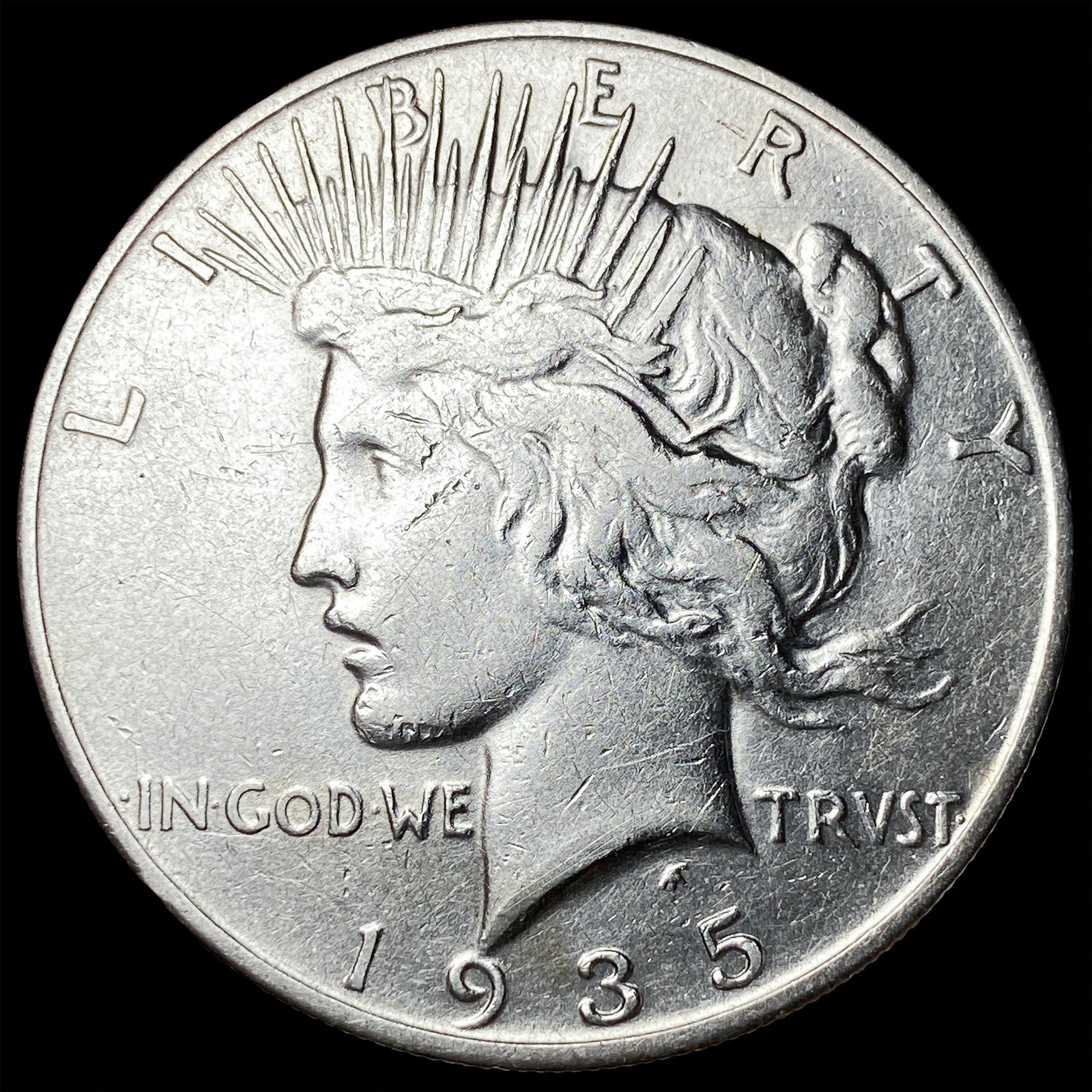 1935-S Silver Peace Dollar NEARLY UNCIRCULATED: 1935-S Silver Peace Dollar NEARLY UNCIRCULATED