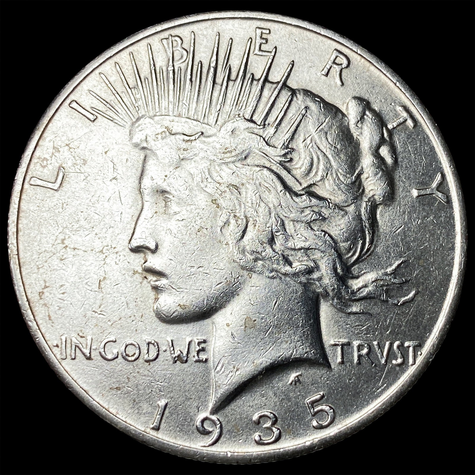 1935-S Silver Peace Dollar CLOSELY UNCIRCULATED: 1935-S Silver Peace Dollar CLOSELY UNCIRCULATED