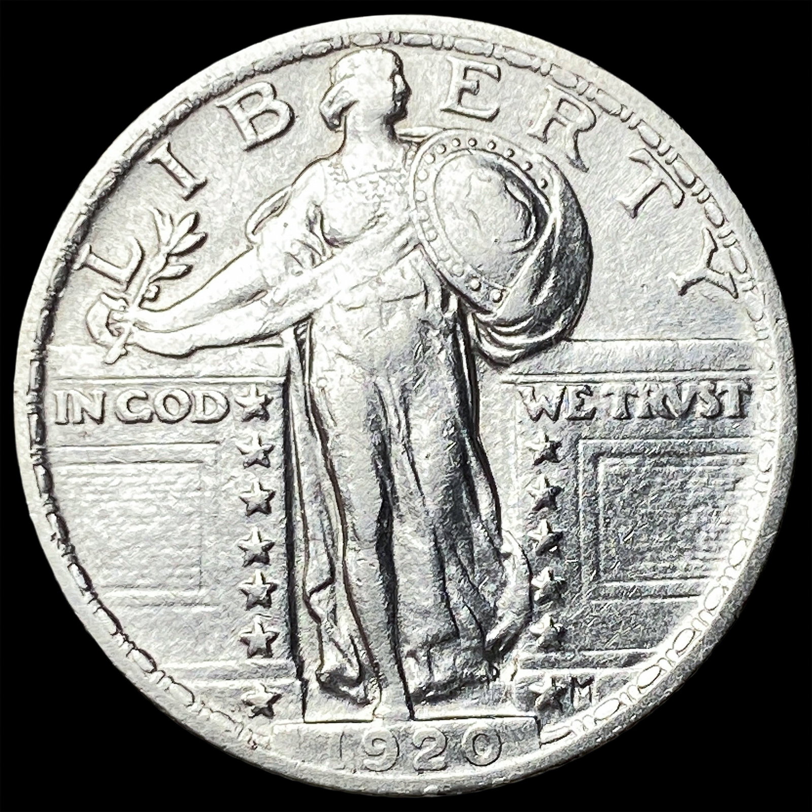 1920 Standing Liberty Silver Quarter CLOSELY UNCIRCULATED: 1920 Standing Liberty Silver Quarter CLOSELY UNCIRCULATED