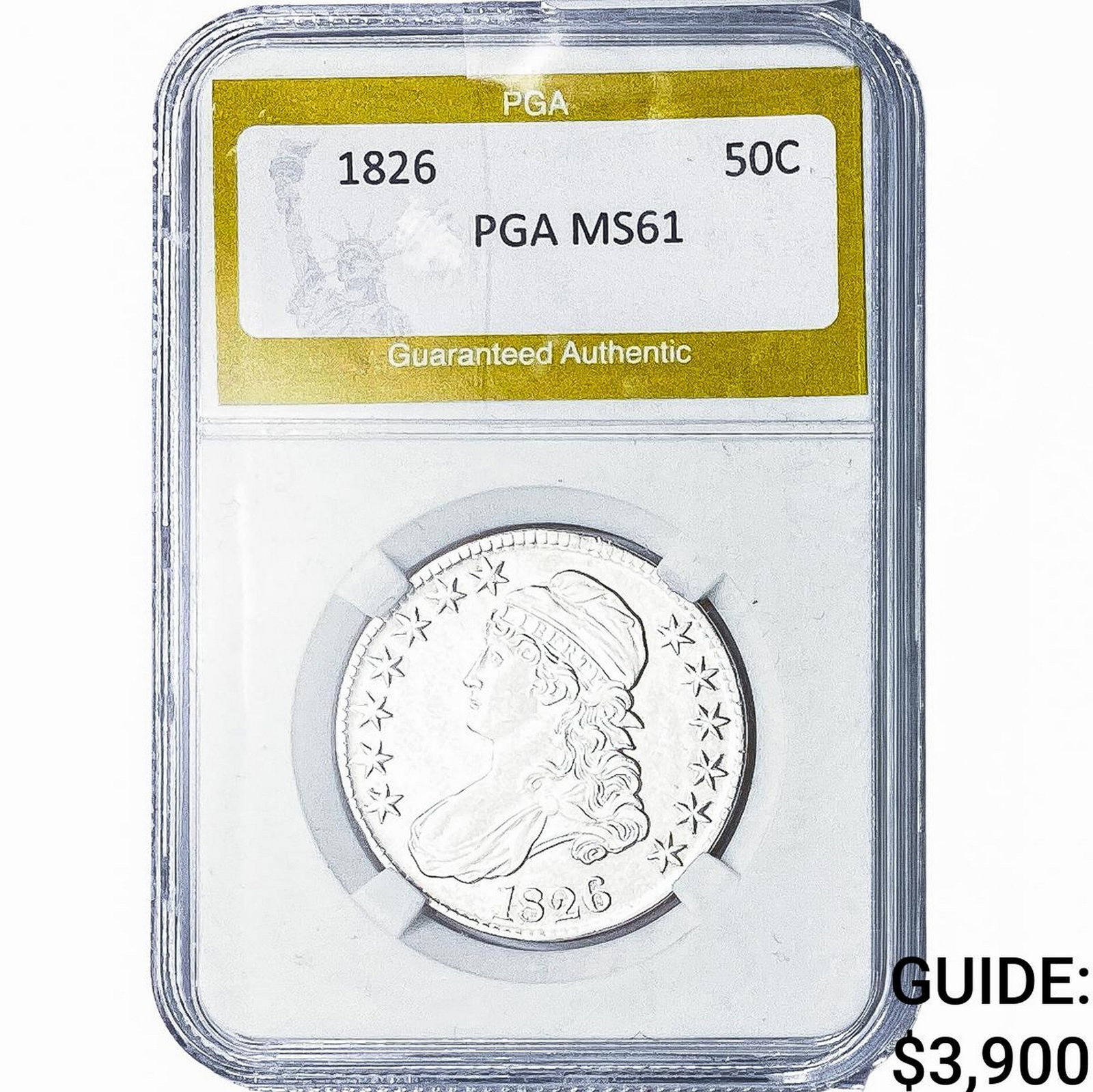 1826 Capped Bust Half Dollar PGA MS61 (1 of 2)