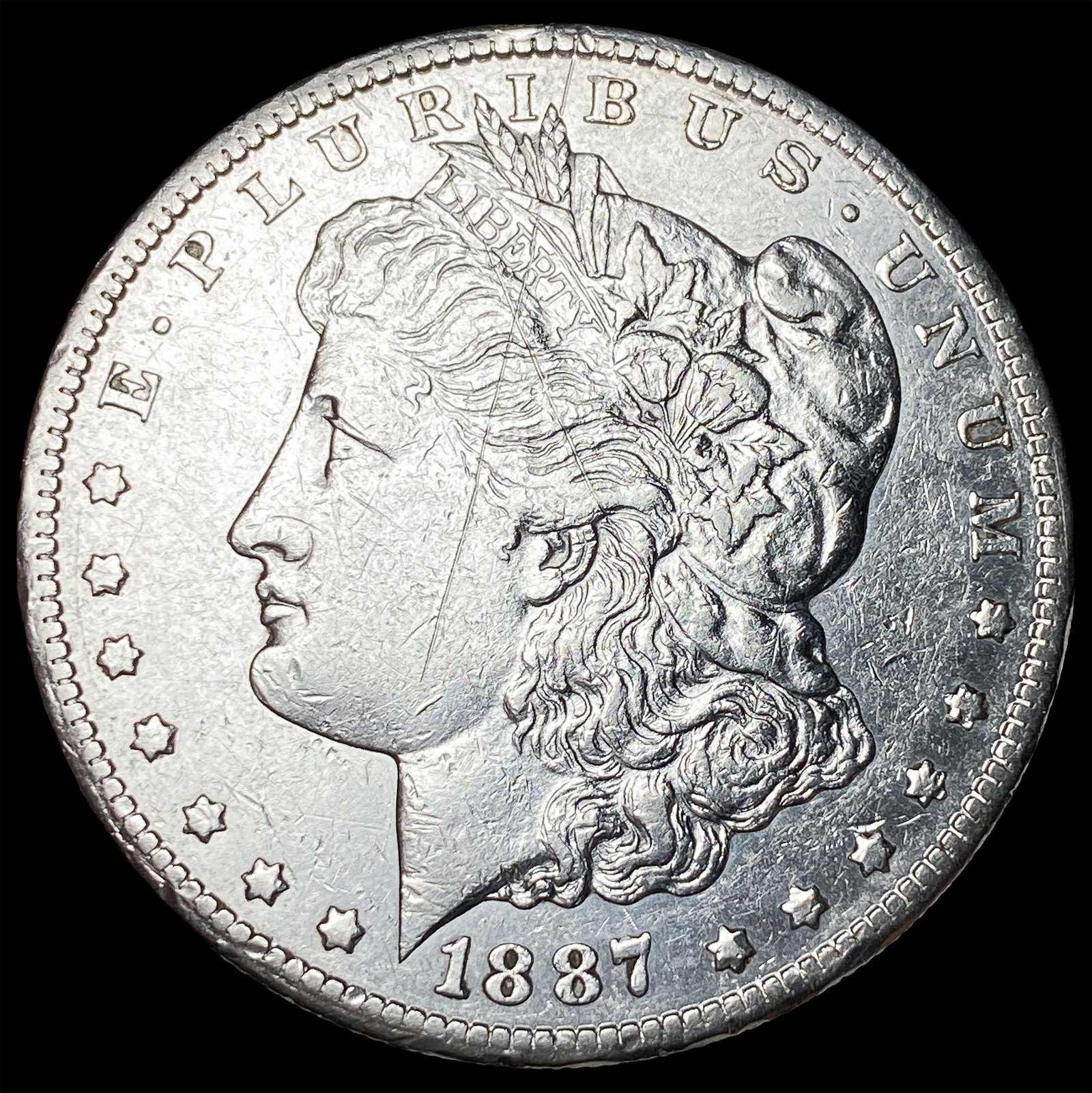 1887-S Silver Morgan Dollar NEARLY UNCIRCULATED: 1887-S Silver Morgan Dollar NEARLY UNCIRCULATED