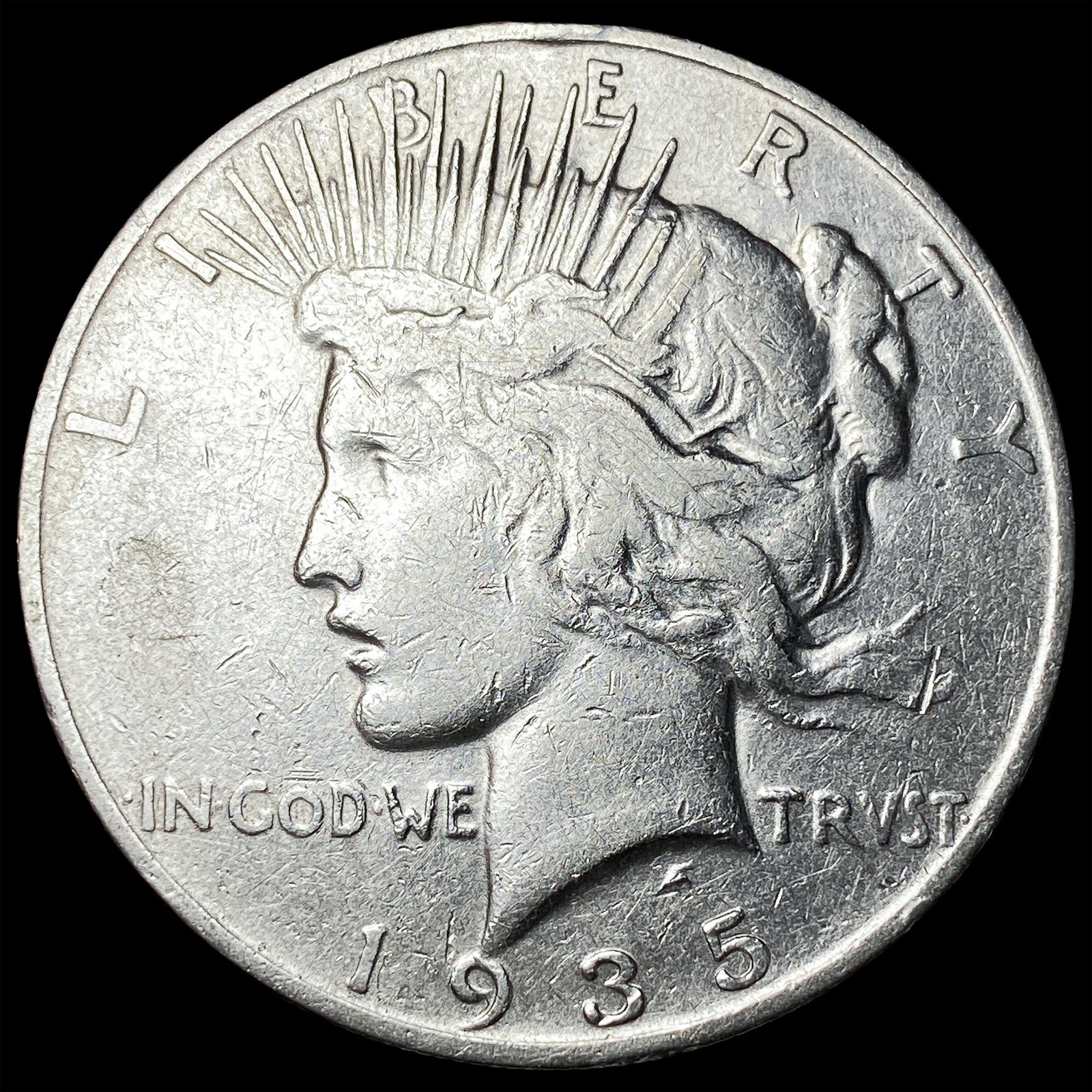 1935-S Peace Silver Dollar CLOSELY UNCIRCULATED: 1935-S Peace Silver Dollar CLOSELY UNCIRCULATED