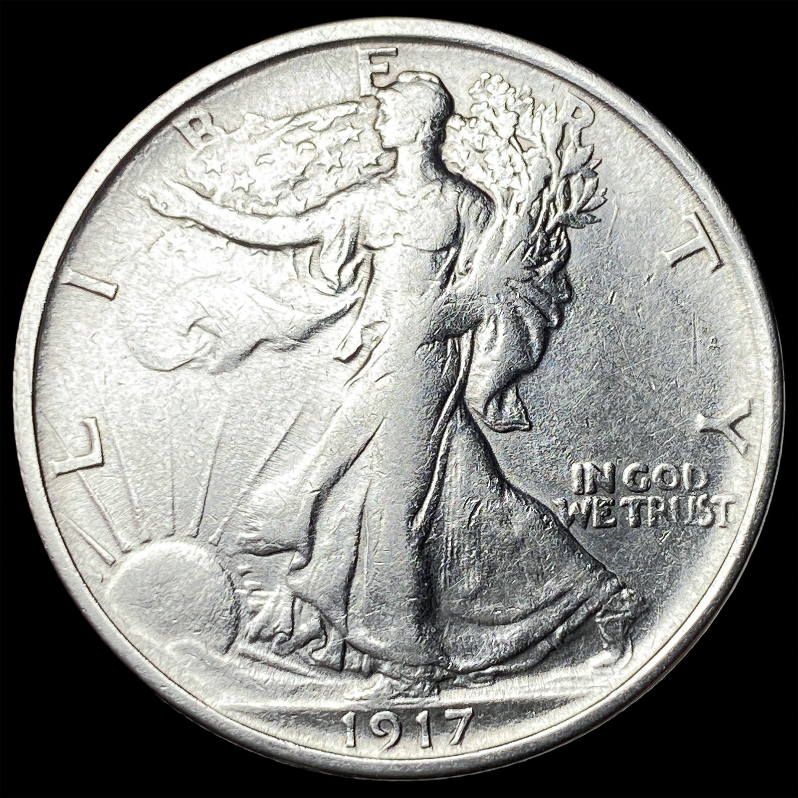 1917-S Walking Liberty Half Dollar NEARLY UNCIRCULATED (1 of 2)