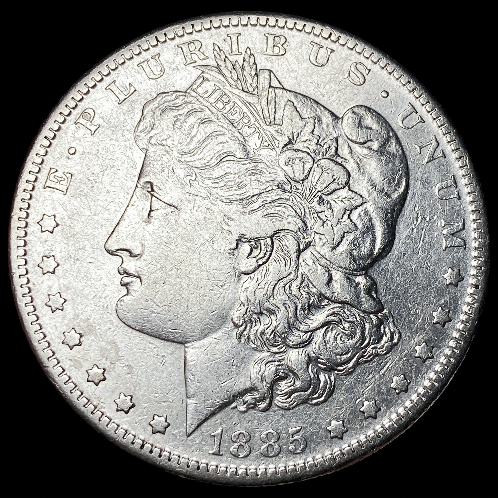 1885-S Silver Morgan Dollar NEARLY UNCIRCULATED: 1885-S Silver Morgan Dollar NEARLY UNCIRCULATED