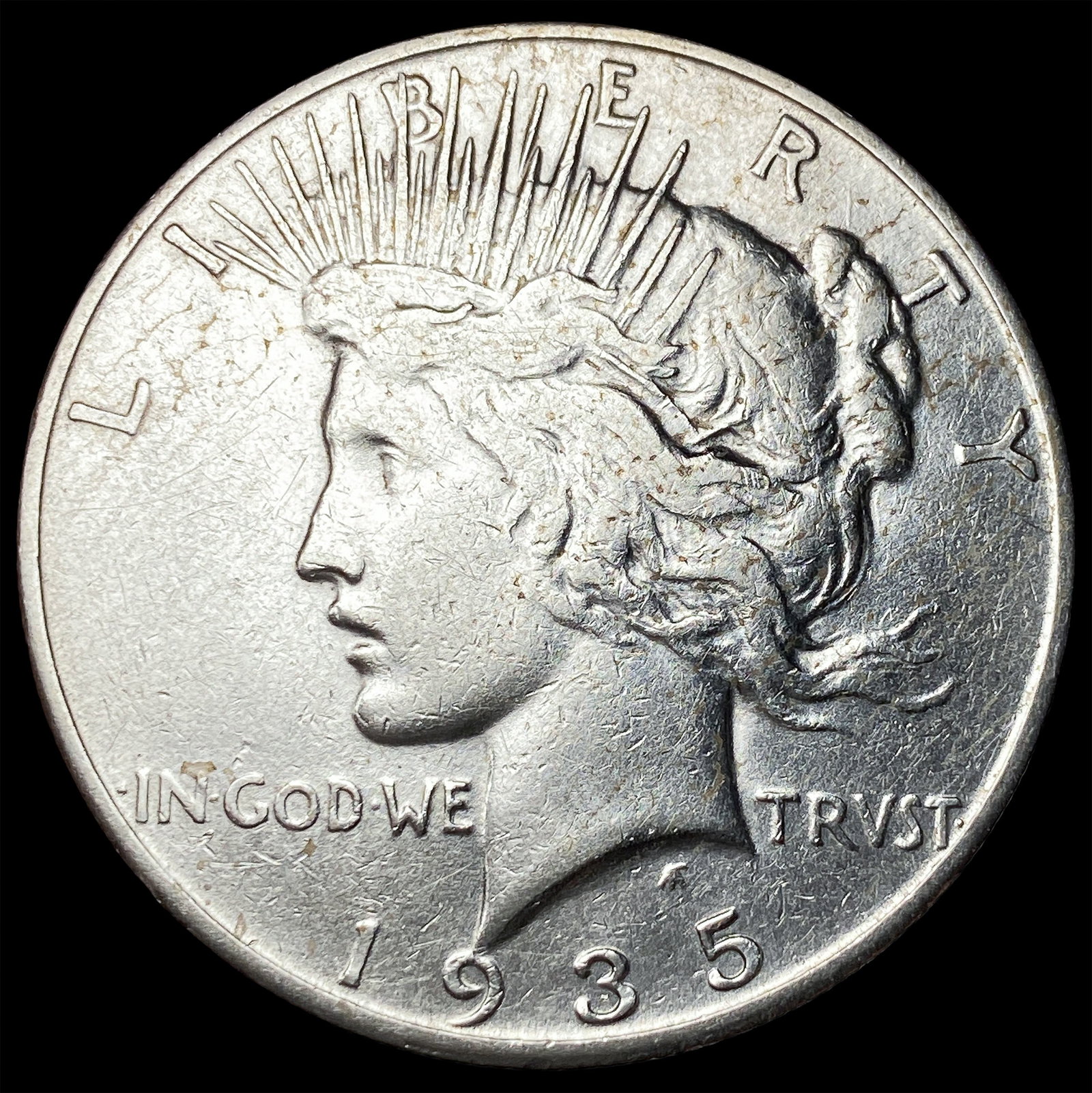 1935-S Silver Peace Dollar CLOSELY UNCIRCULATED: 1935-S Silver Peace Dollar CLOSELY UNCIRCULATED