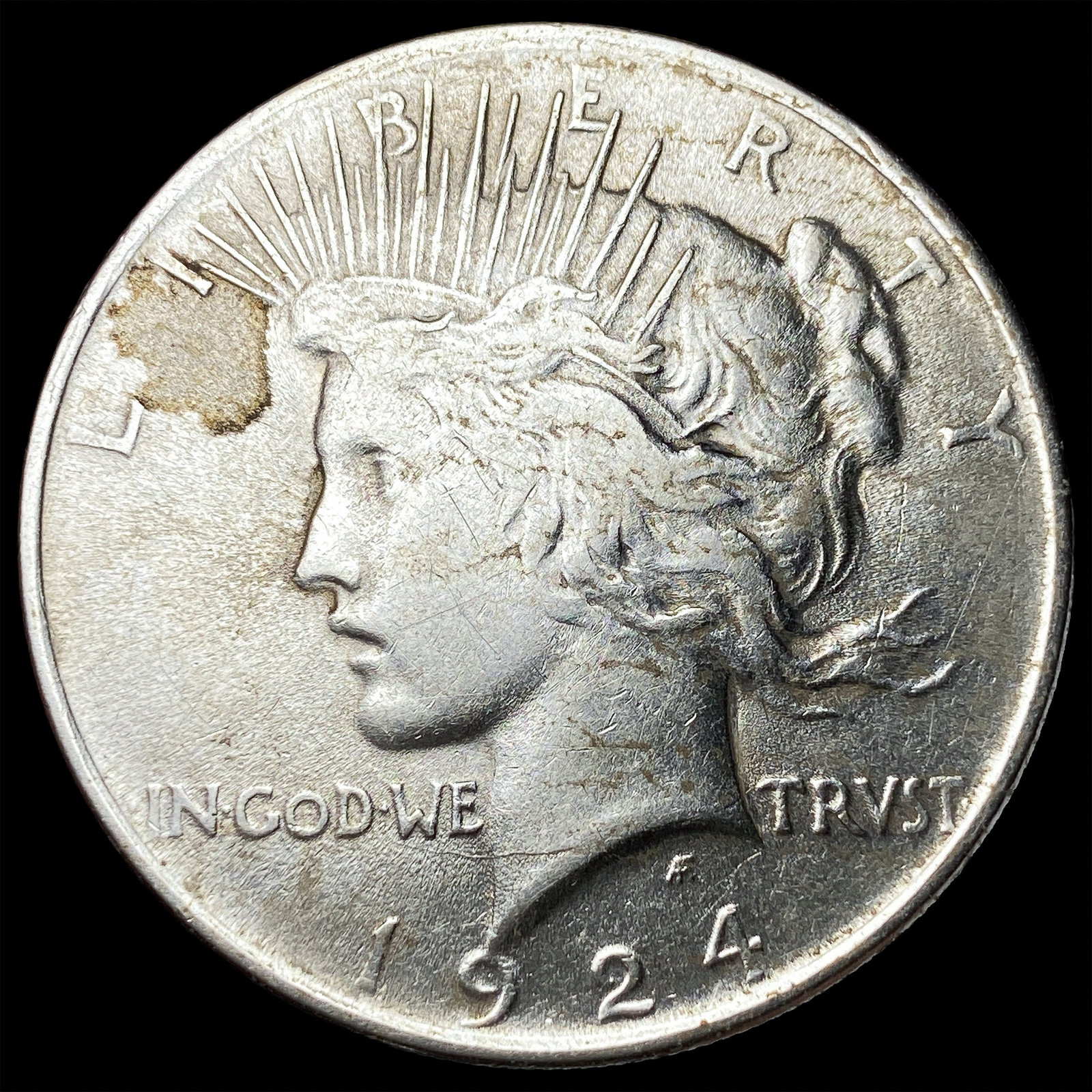 1924 Silver Peace Dollar CLOSELY UNCIRCULATED: 1924 Silver Peace Dollar CLOSELY UNCIRCULATED