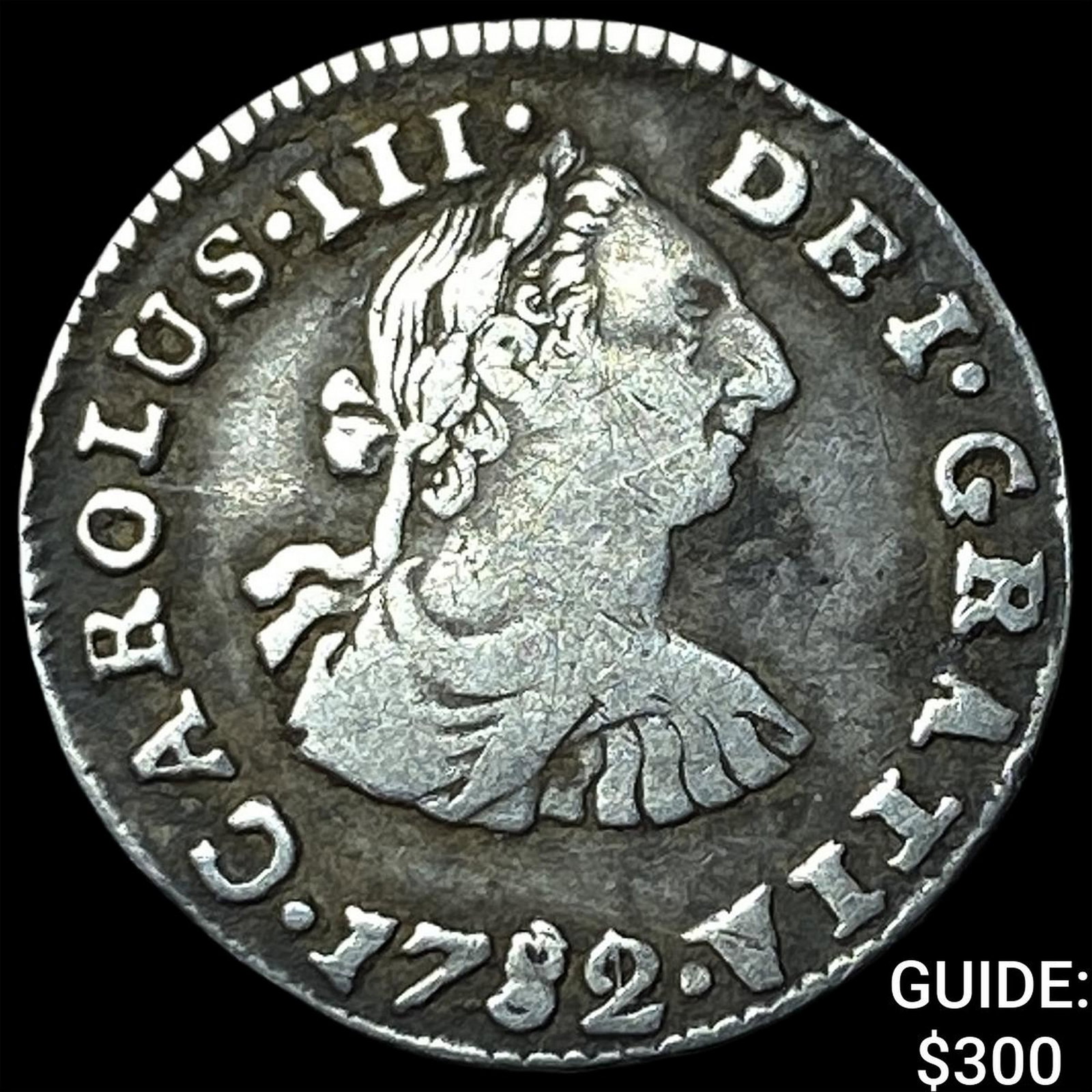 1782/1 PR Bolivia Charles III Silver 1/2 Real: 1782/1 PR Bolivia Charles III Silver 1/2 Real