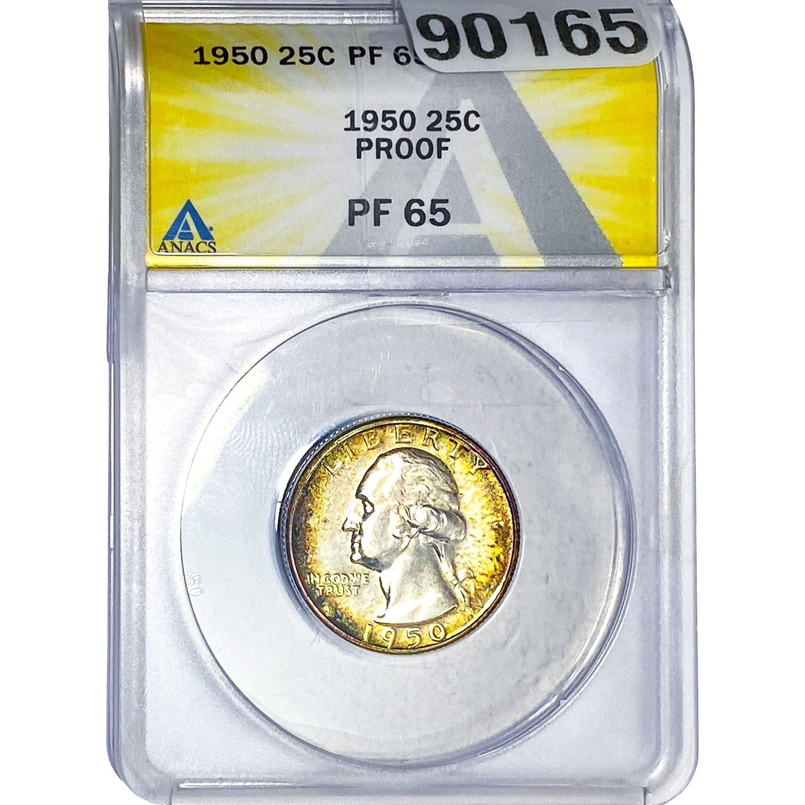 1950 Washington Silver Quarter ANACS PF65 PROOF: 1950 Washington Silver Quarter ANACS PF65 PROOF