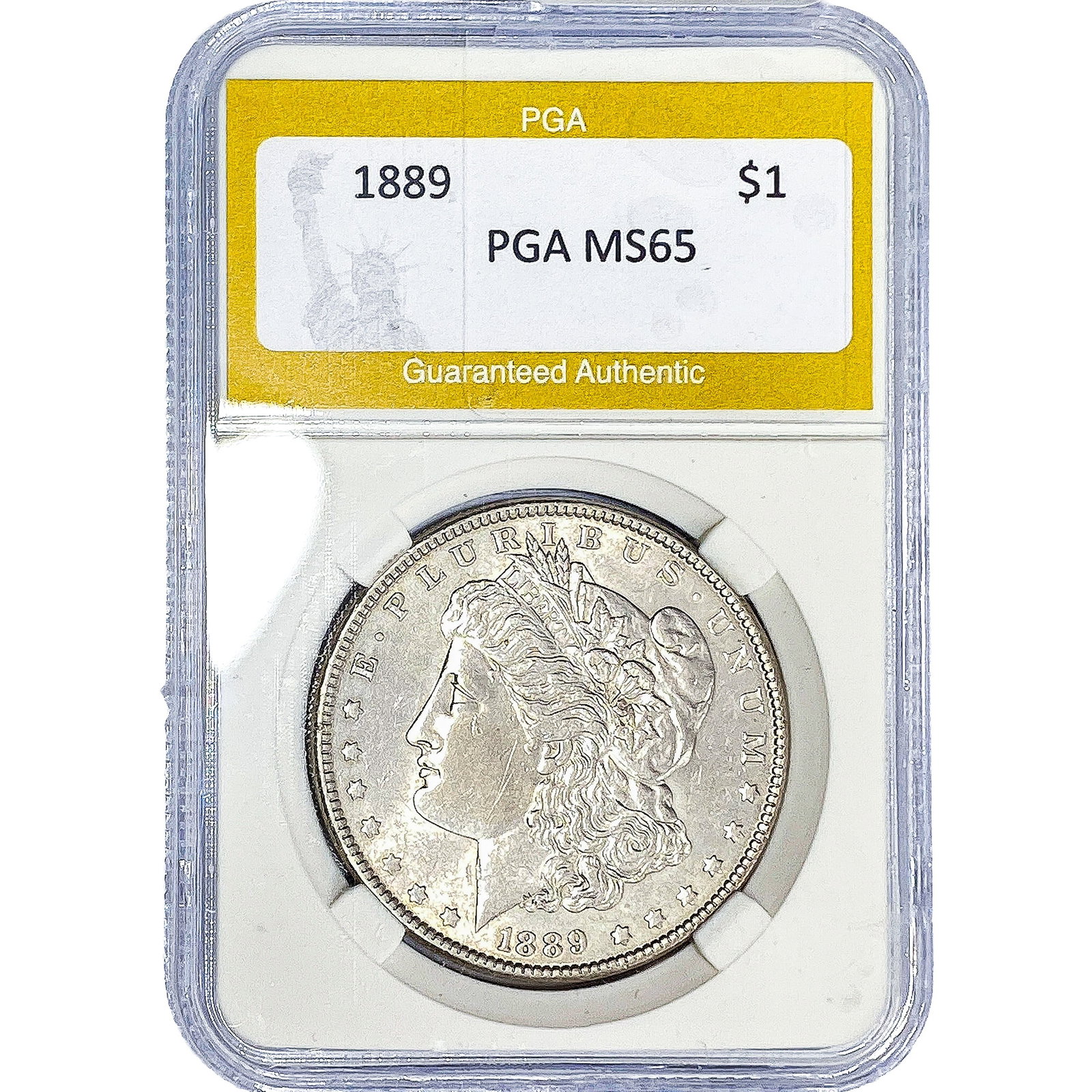 1889 Morgan Silver Dollar PGA MS65: 1889 Morgan Silver Dollar PGA MS65