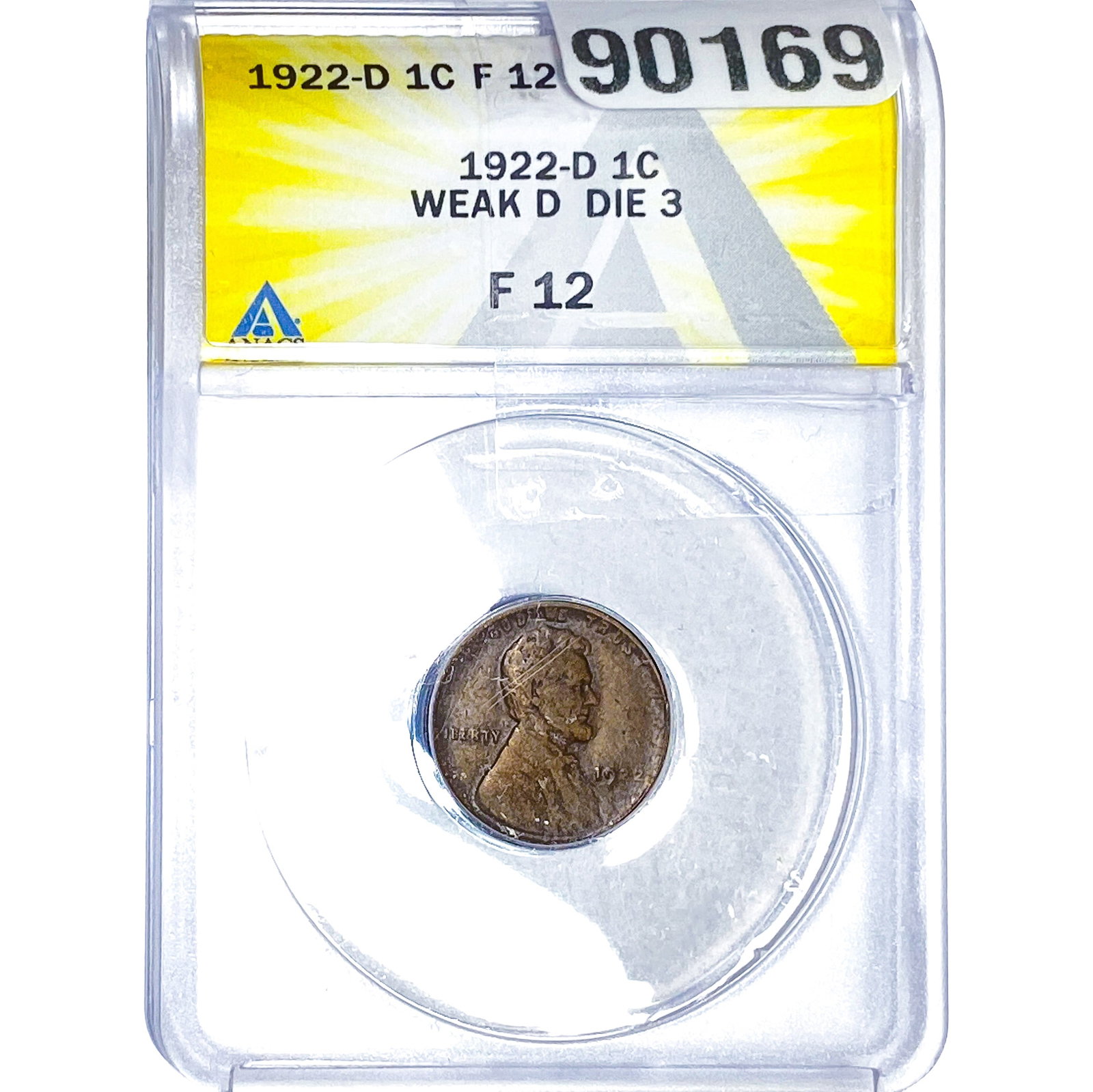 1922-D Wheat Cent ANACS F12: 1922-D Wheat Cent ANACS F12