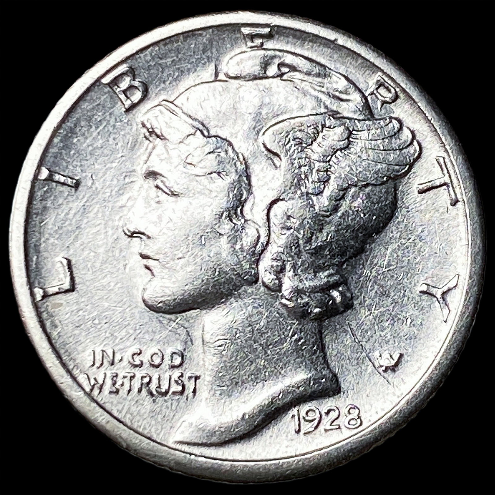 1928-S Silver Mercury Dime UNCIRCULATED (1 of 2)