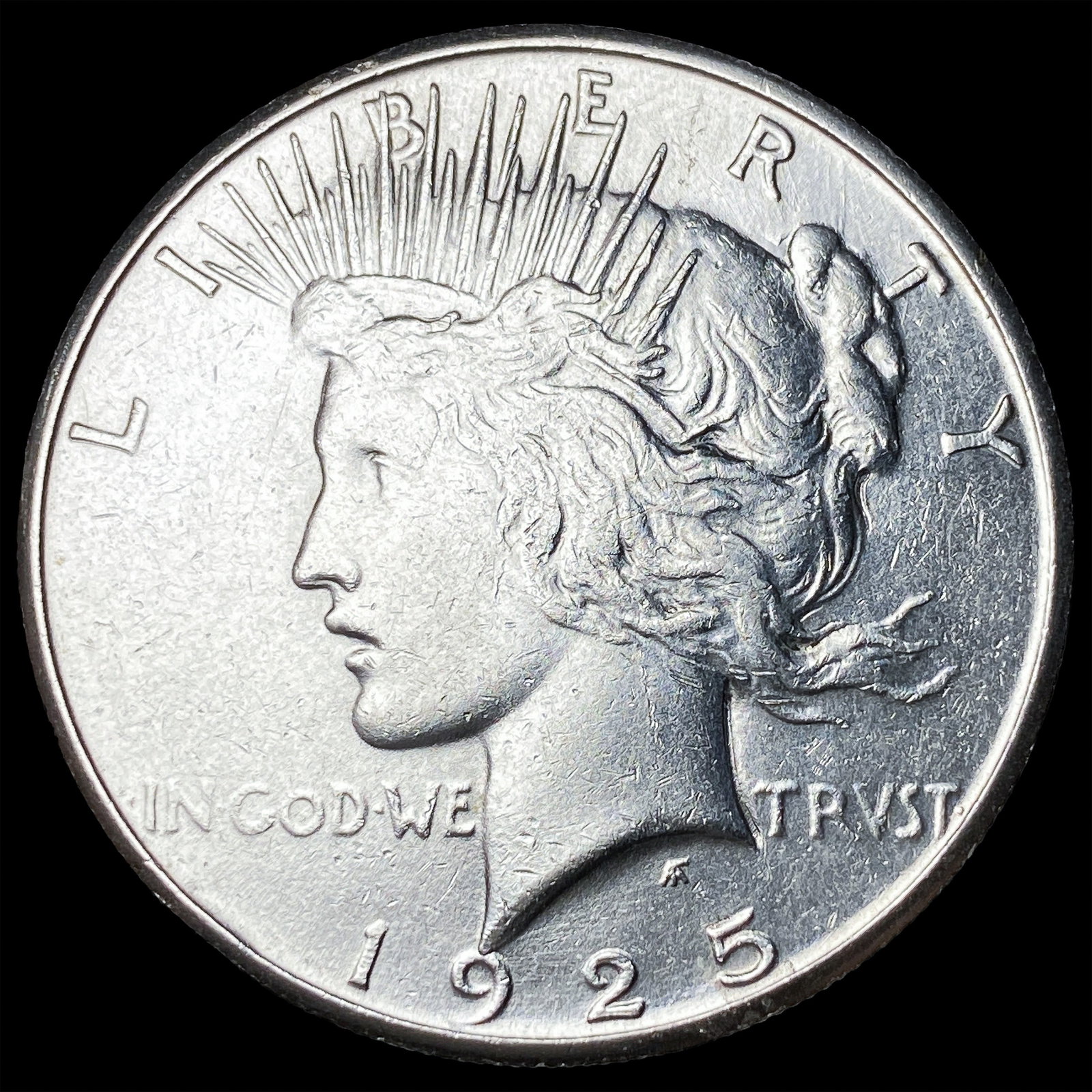 1925-S Silver Peace Dollar CLOSELY UNCIRCULATED: 1925-S Silver Peace Dollar CLOSELY UNCIRCULATED