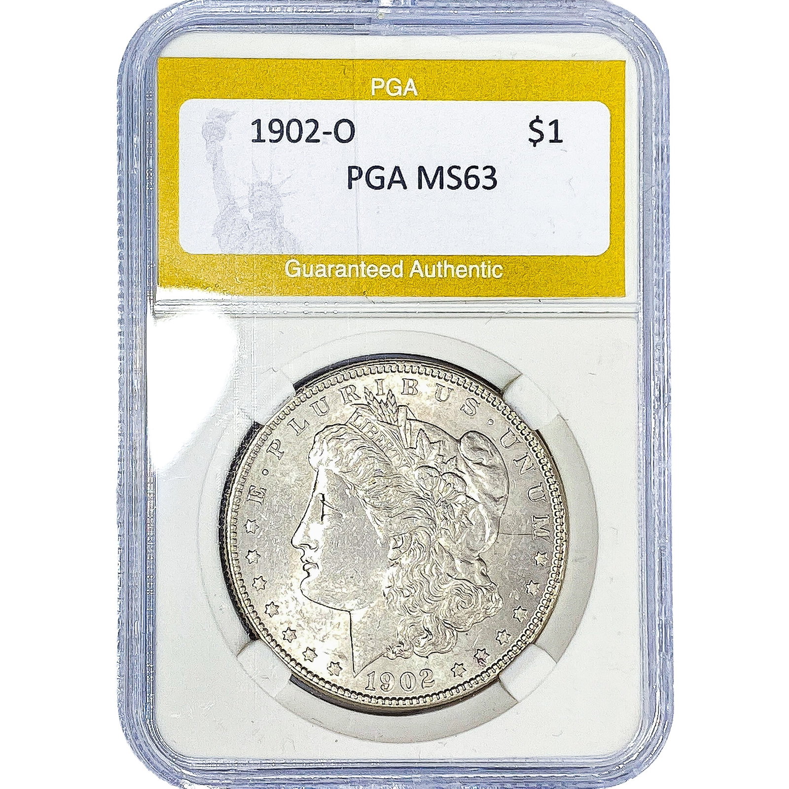 1902-O Morgan Silver Dollar PGA MS63: 1902-O Morgan Silver Dollar PGA MS63