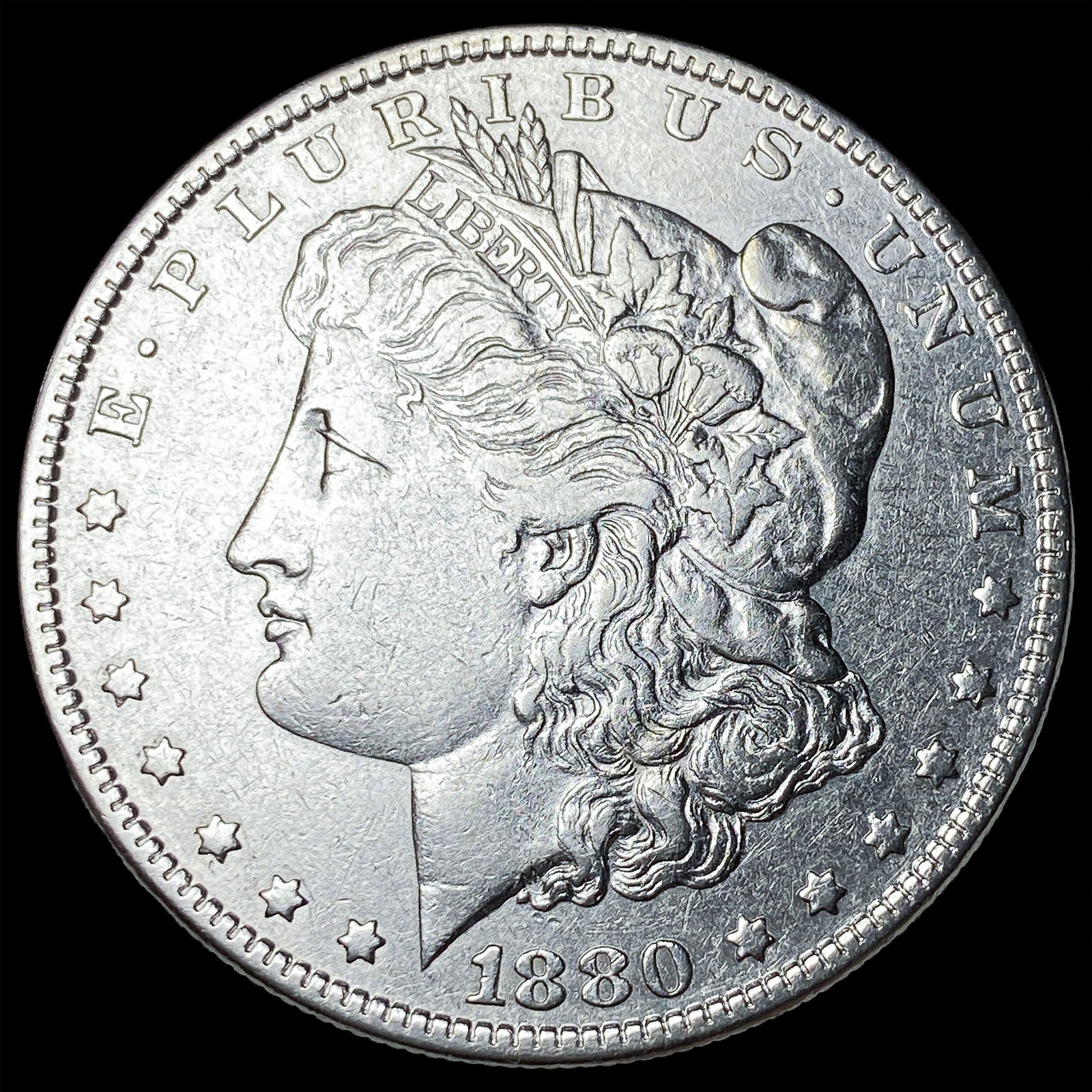 1880-O Micro O Morgan Silver Dollar CLOSELY UNCIRCULATED (1 of 2)