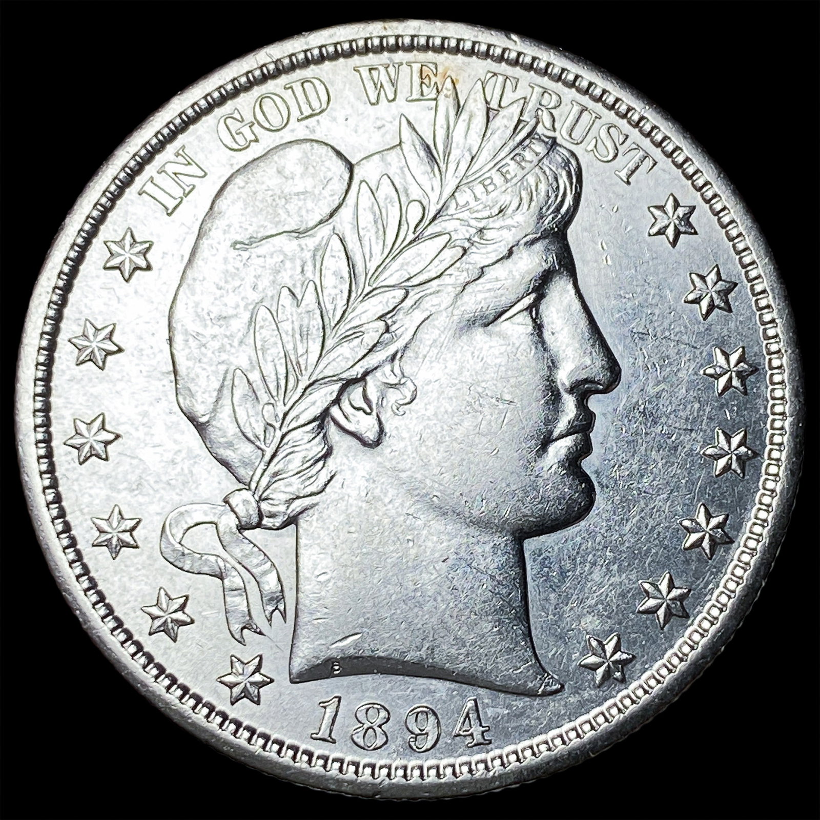 1894-S Silver Barber Half Dollar CLOSELY UNCIRCULATED (1 of 2)