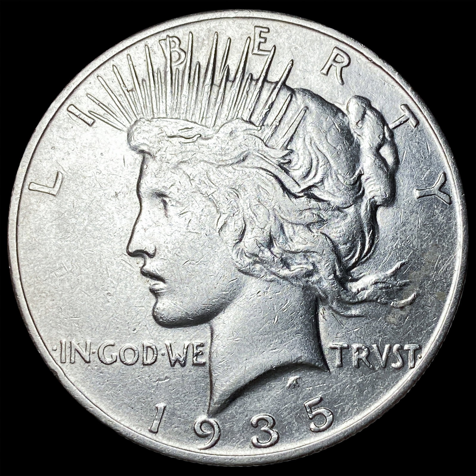 1935-S Silver Peace Dollar CLOSELY UNCIRCULATED: 1935-S Silver Peace Dollar CLOSELY UNCIRCULATED