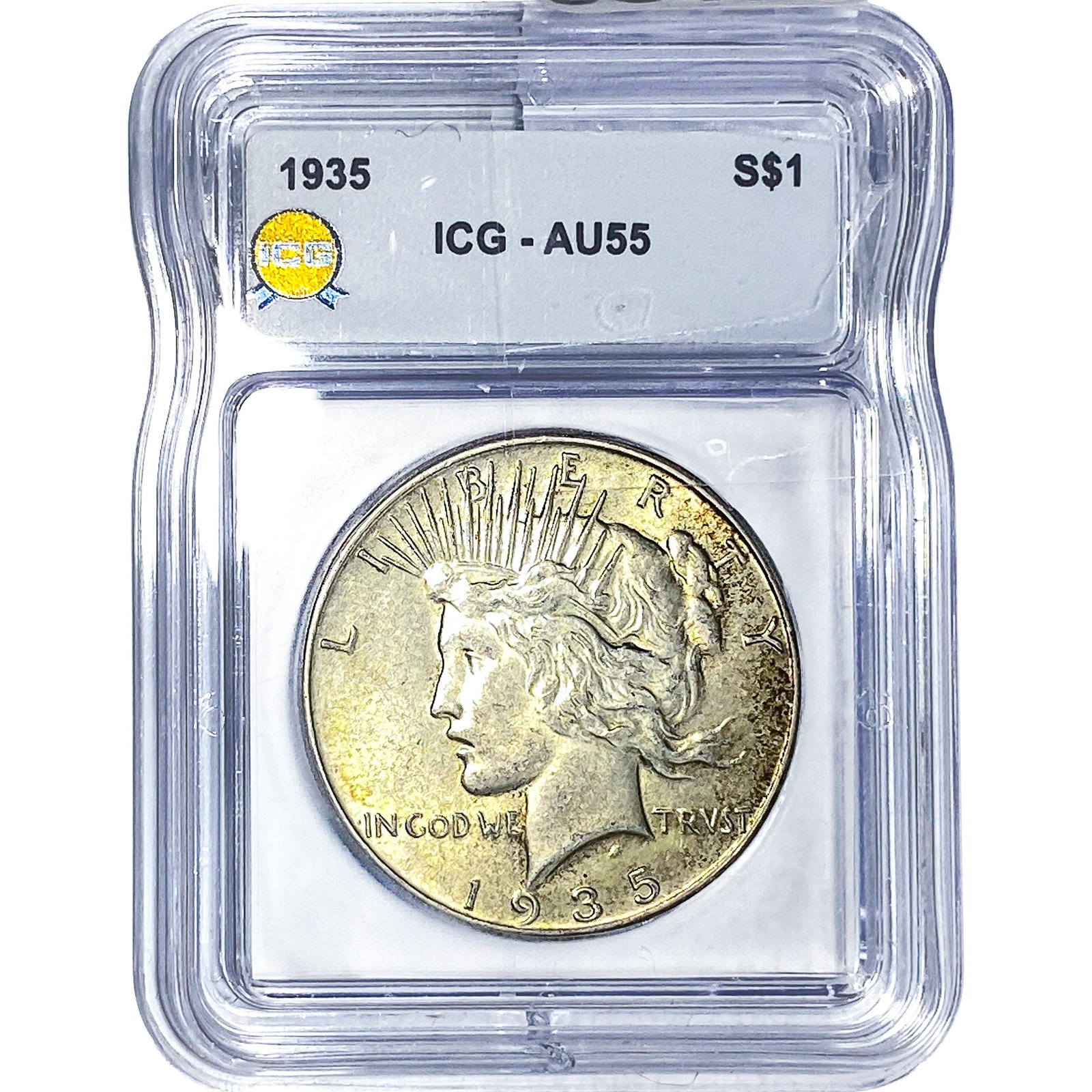 1935 Silver Peace Dollar ICG AU55 (1 of 2)