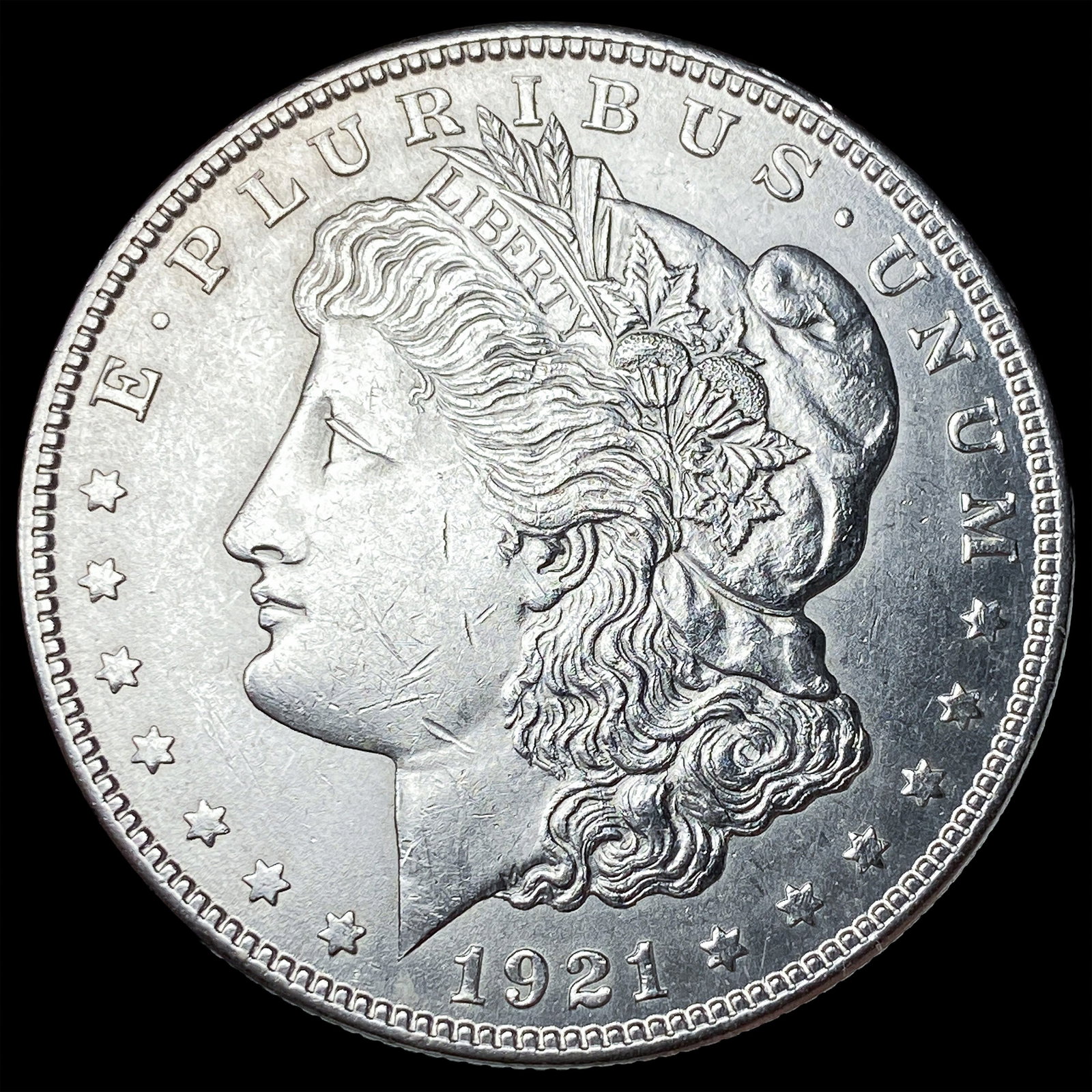 1921 Morgan Silver Dollar NEARLY UNCIRCULATED: 1921 Morgan Silver Dollar NEARLY UNCIRCULATED