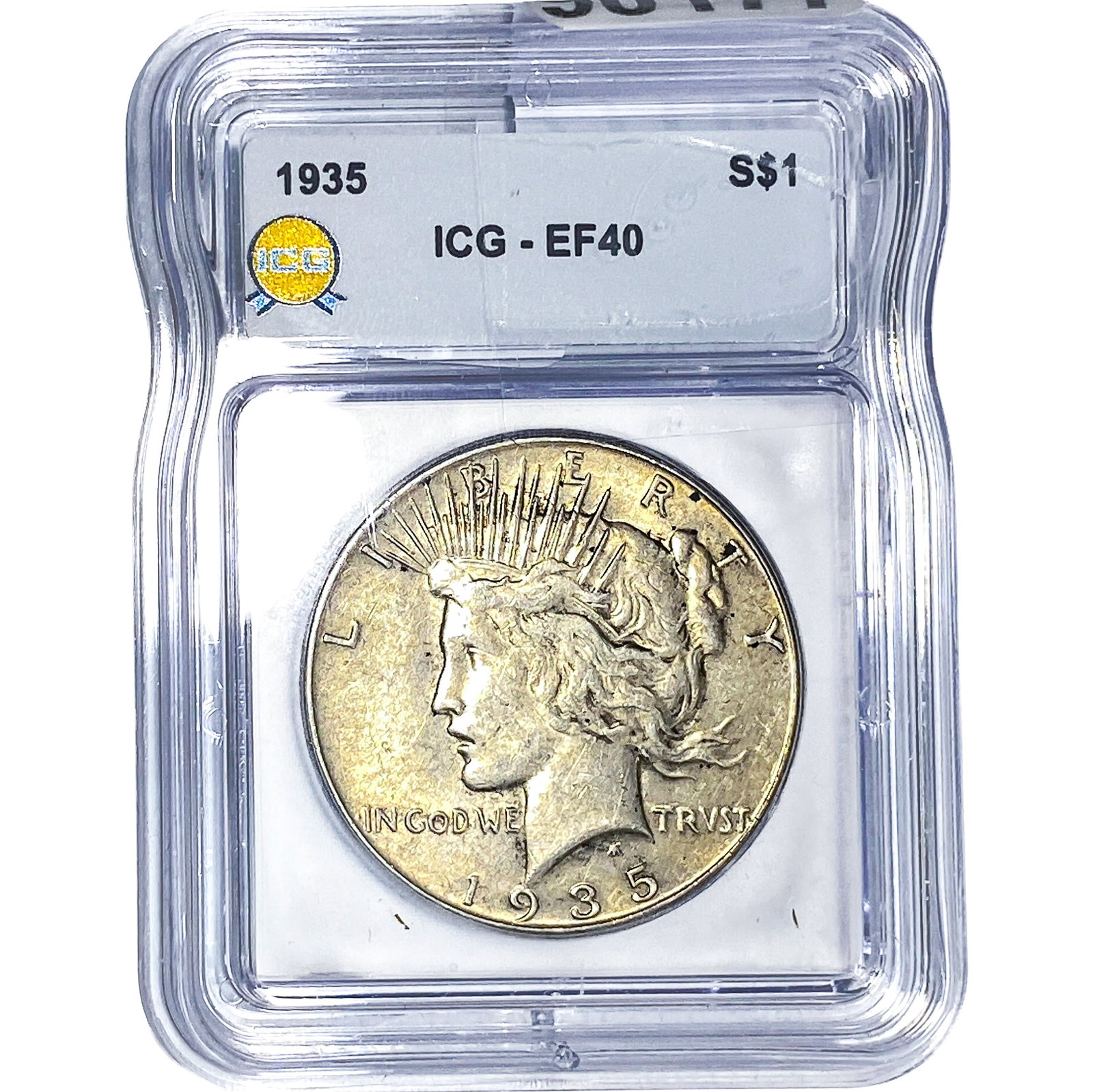 1935 Silver Peace Dollar ICG EF40 (1 of 2)