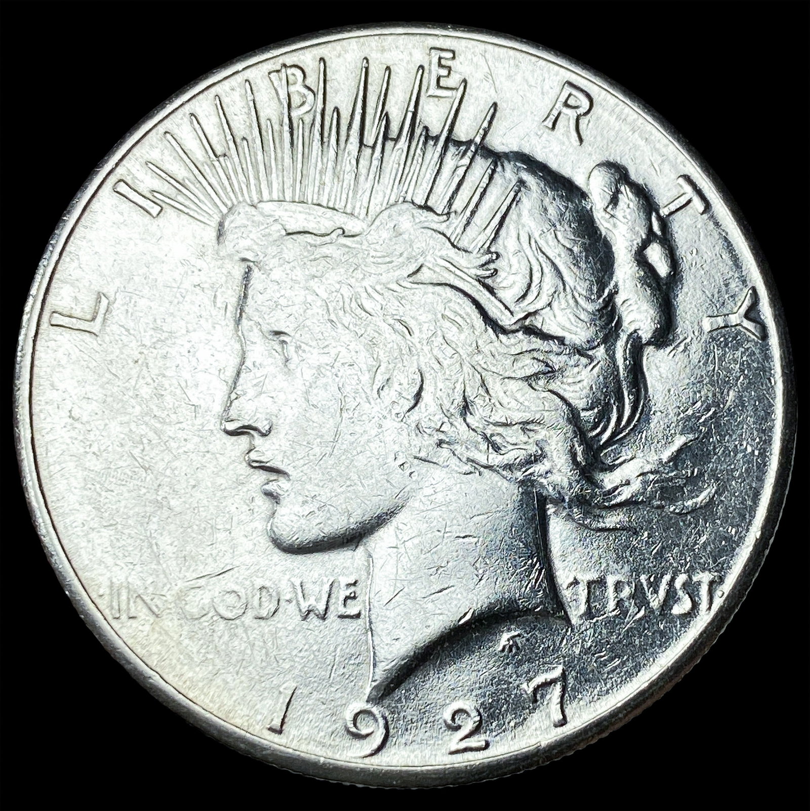 1927-S Silver Peace Dollar CLOSELY UNCIRCULATED (1 of 2)