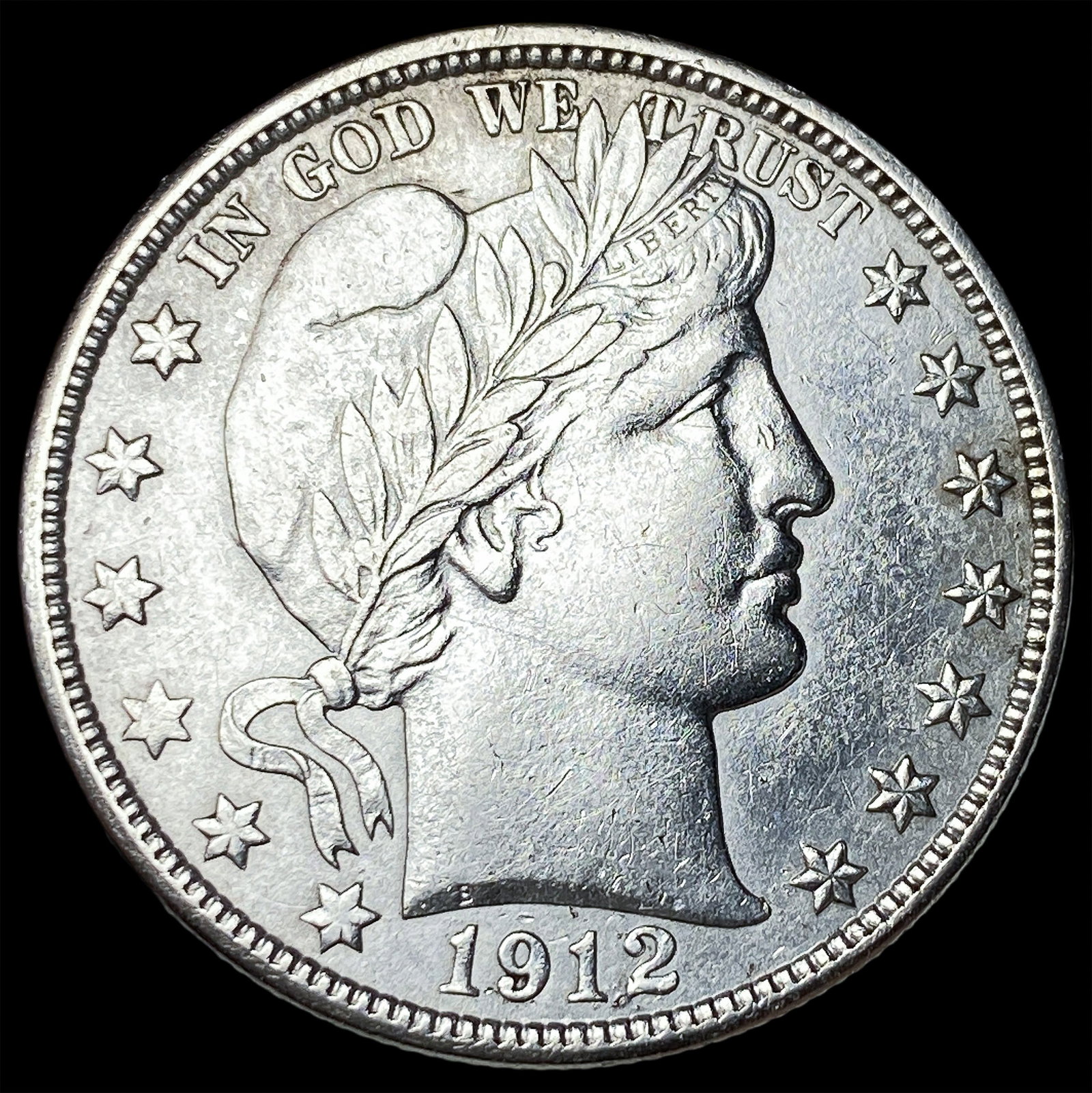 1912-D Silver Barber Half Dollar CLOSELY UNCIRCULATED (1 of 2)