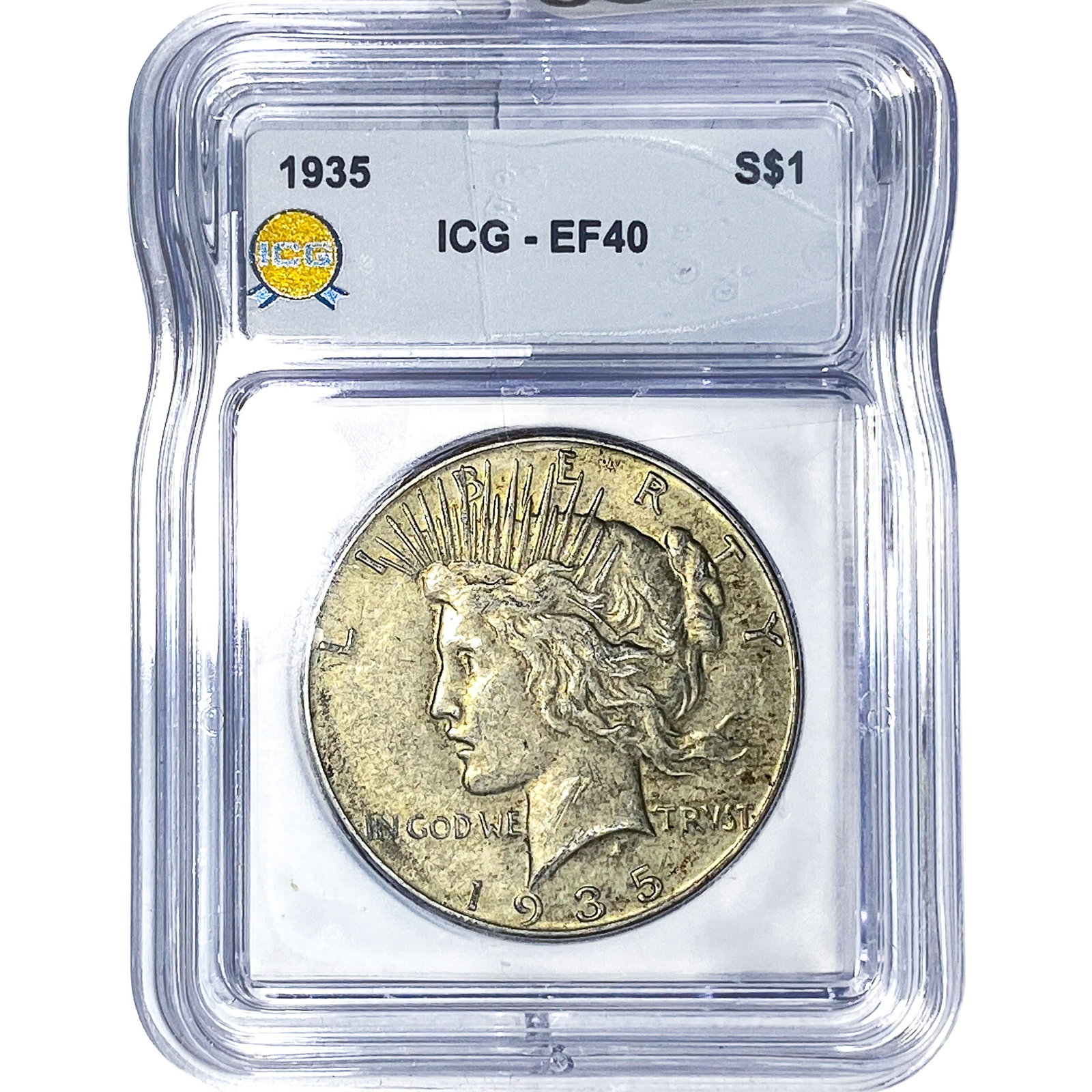 1935 Silver Peace Dollar ICG EF40 (1 of 2)
