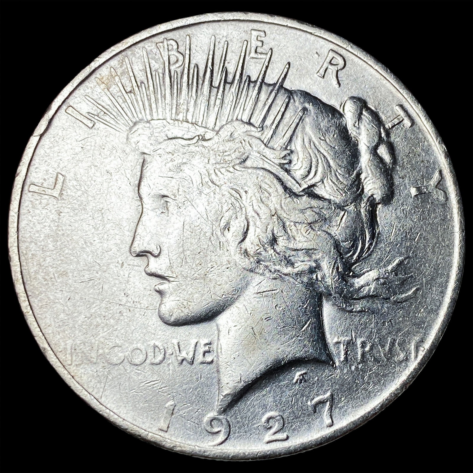 1927-D Silver Peace Dollar NEARLY UNCIRCULATED: 1927-D Silver Peace Dollar NEARLY UNCIRCULATED