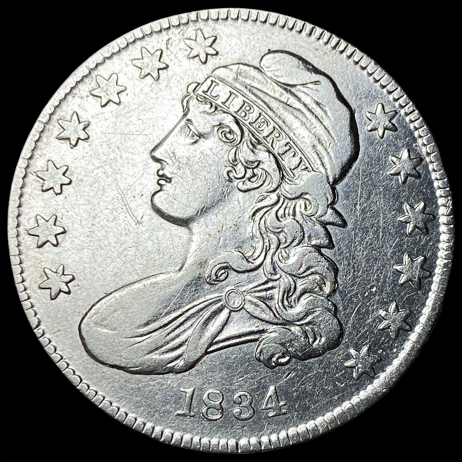1834 Capped Bust Half Dollar NEARLY UNCIRCULATED (1 of 2)