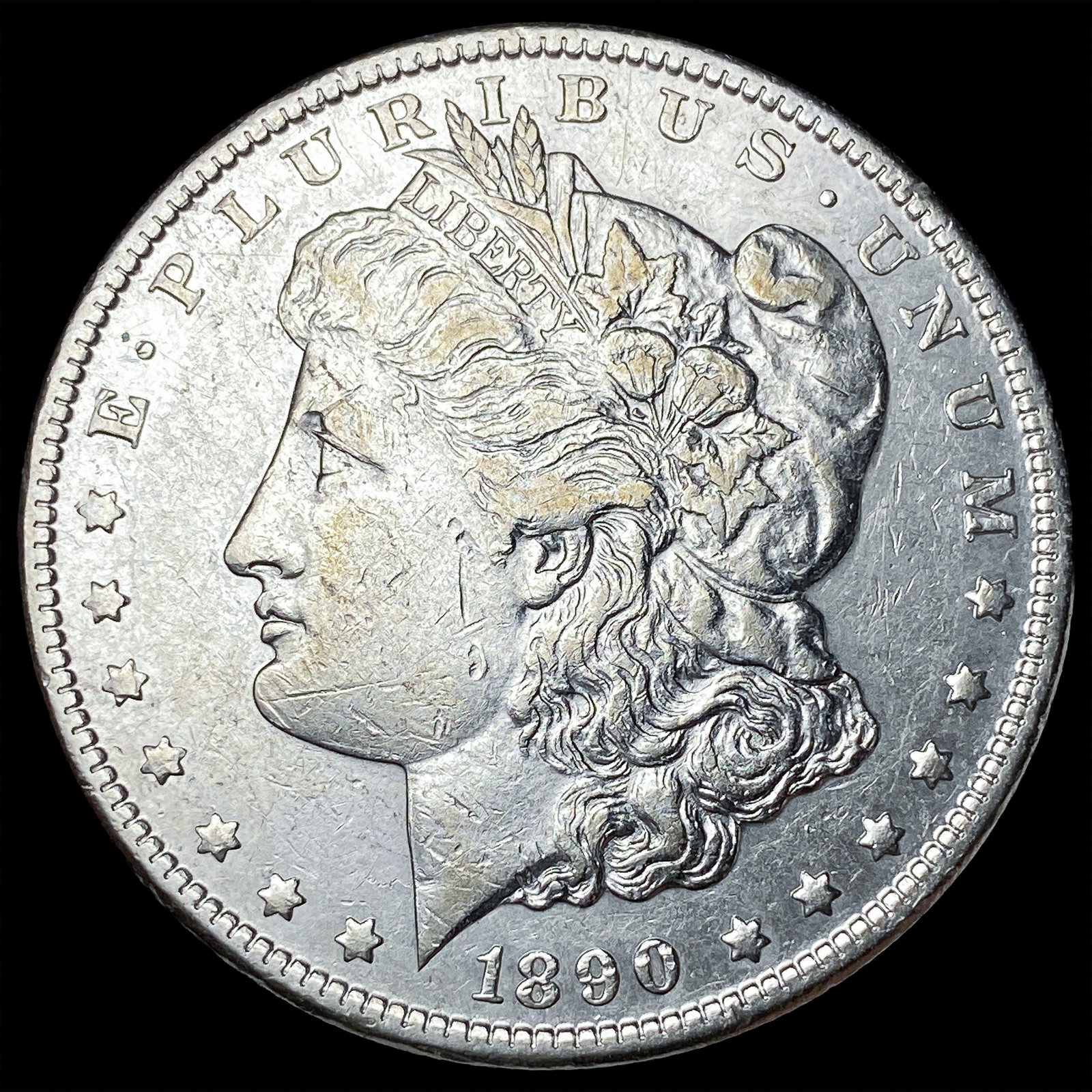 1890-CC Silver Morgan Dollar CLOSELY UNCIRCULATED: 1890-CC Silver Morgan Dollar CLOSELY UNCIRCULATED