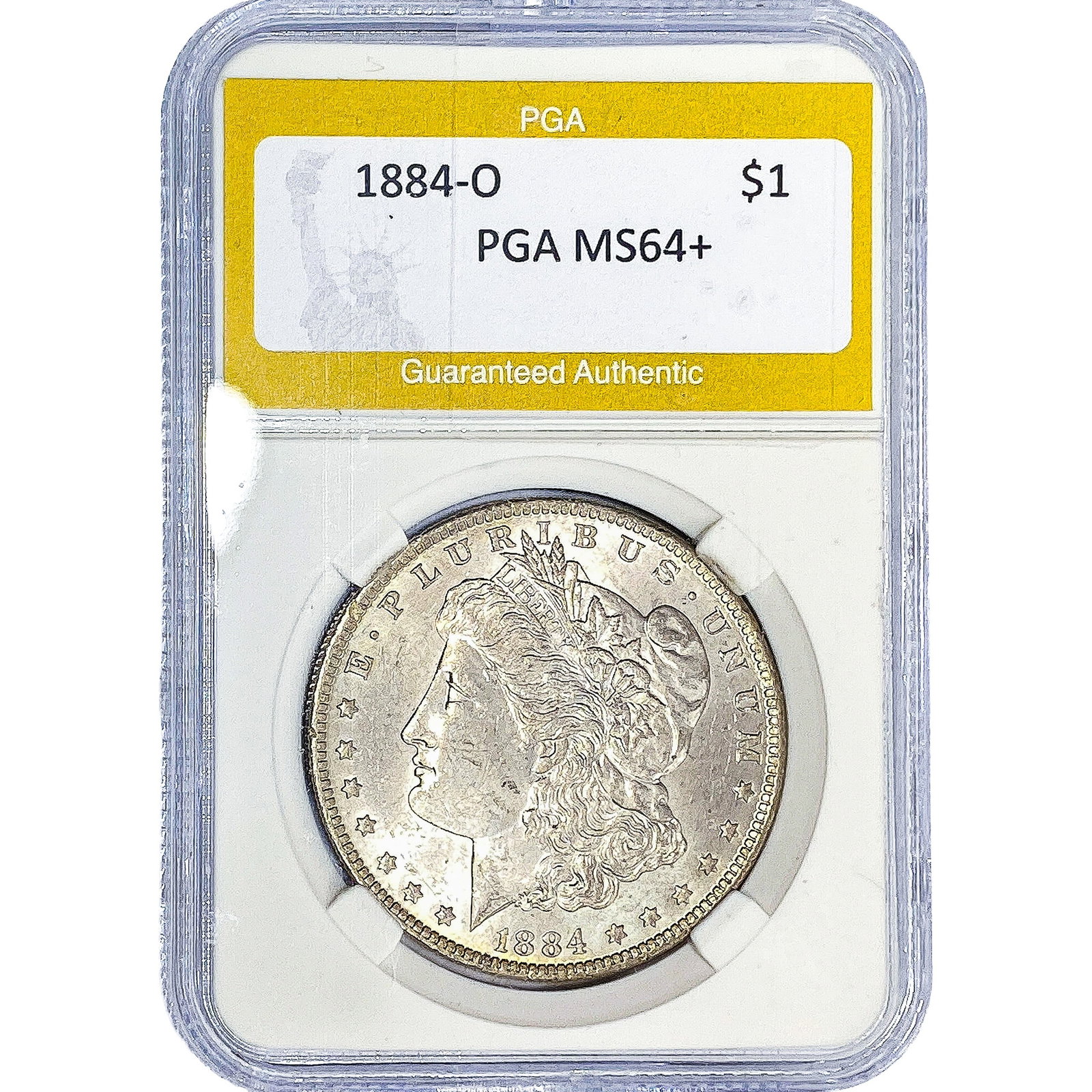 1884-O Morgan Silver Dollar PGA MS64+: 1884-O Morgan Silver Dollar PGA MS64+