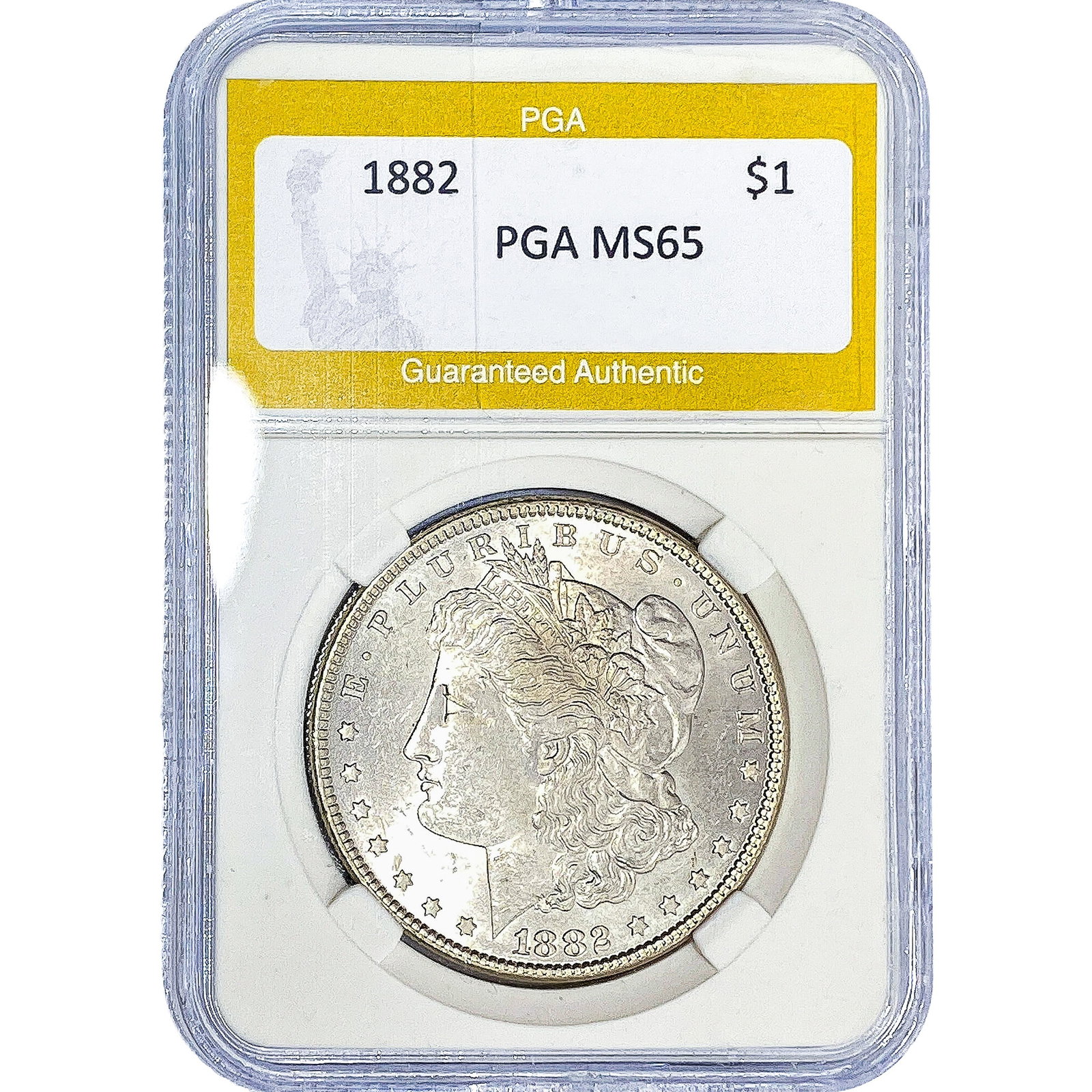 1882 Morgan Silver Dollar PGA MS65: 1882 Morgan Silver Dollar PGA MS65