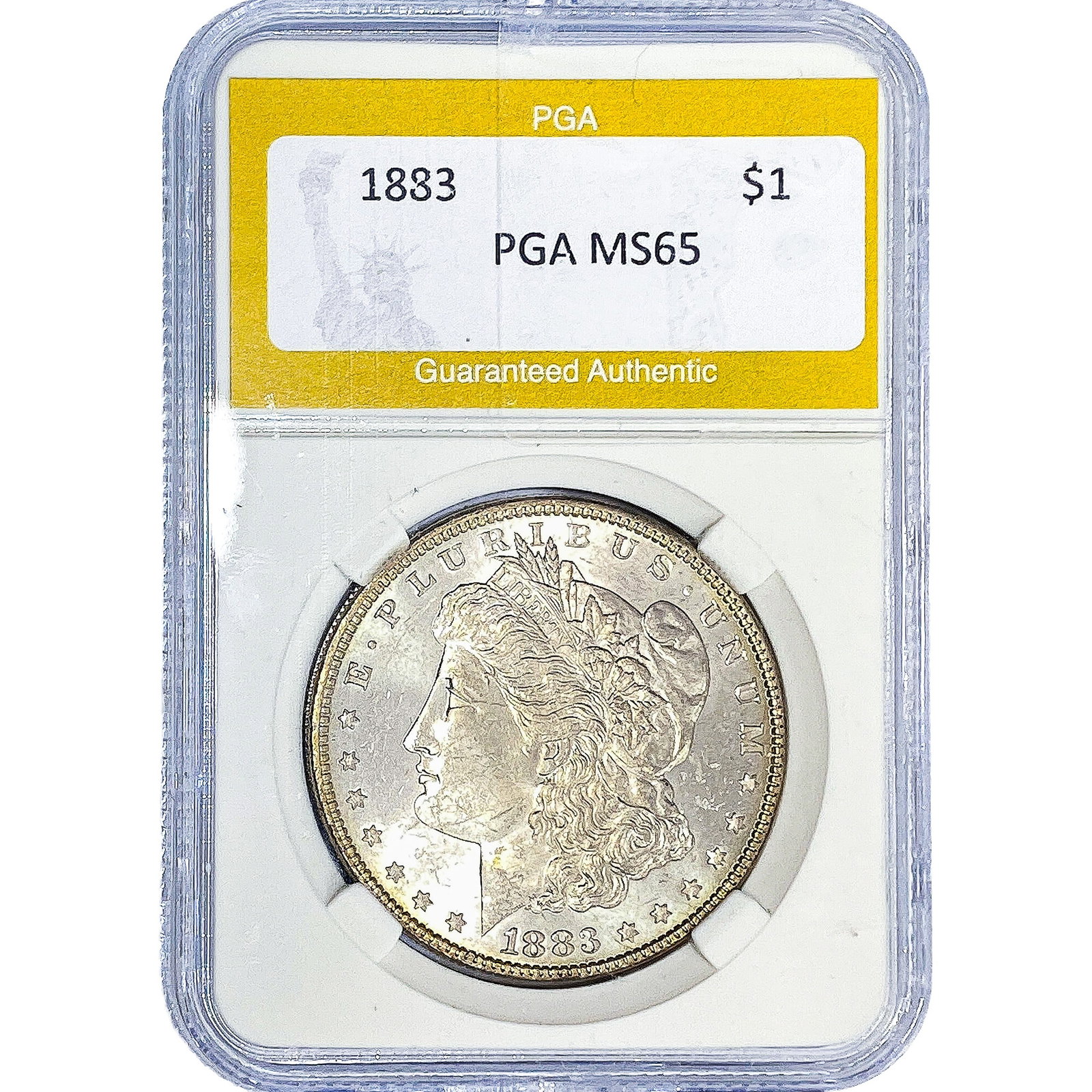 1883 Morgan Silver Dollar PGA MS65: 1883 Morgan Silver Dollar PGA MS65